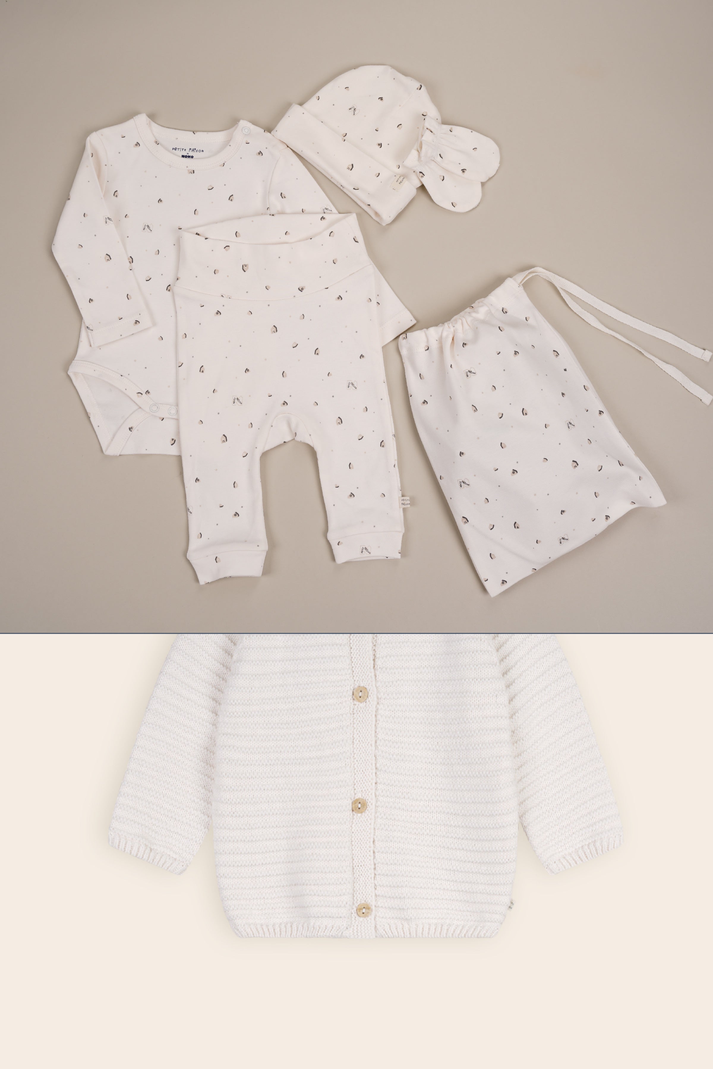 Petite Maison Stormy 2-delige Set: Romper+Jogger Legging AOP Grey
