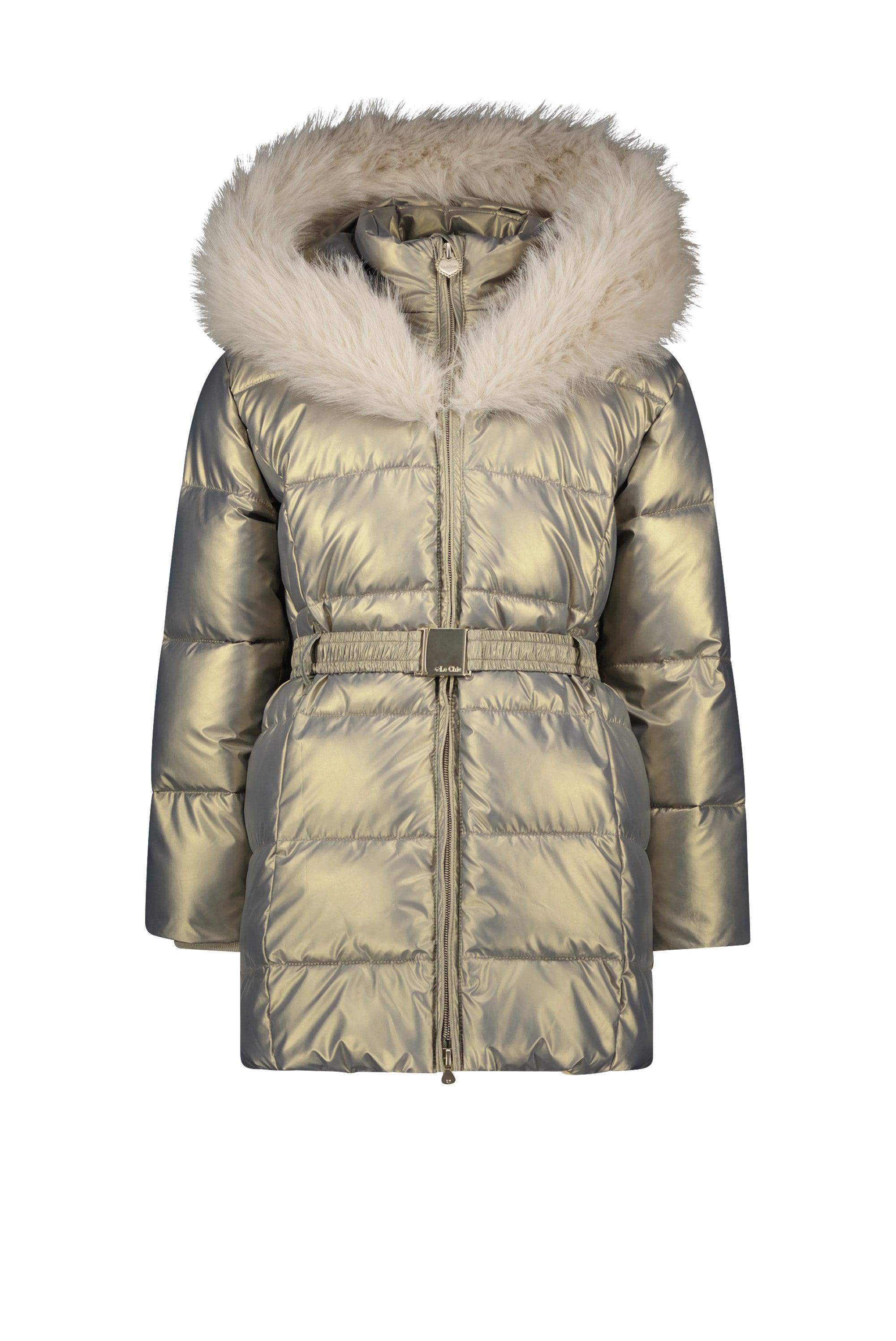 LE CHIC ♥ BODETTE ♥ fur-edged hood coat *Gorgeous Grey*