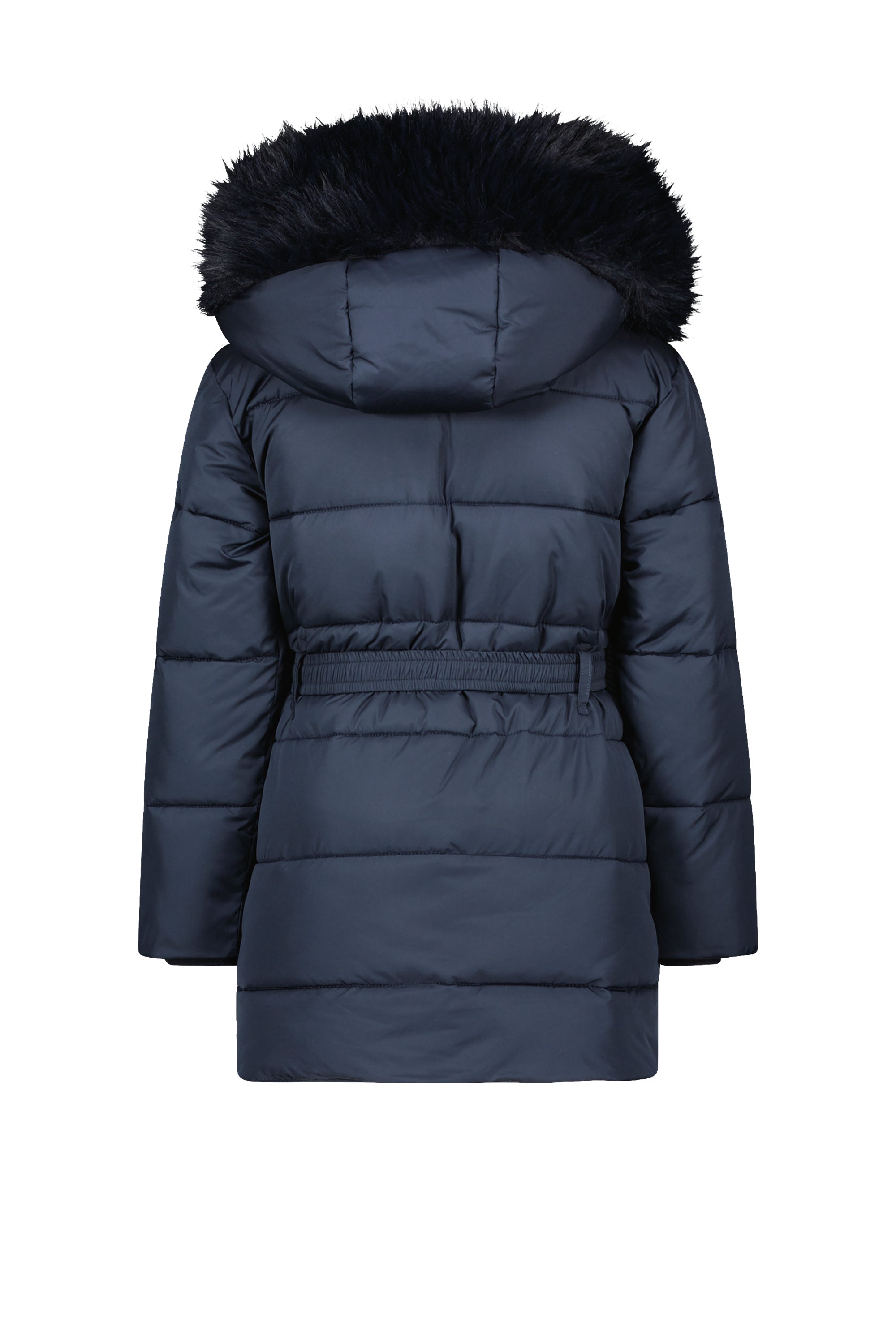 LE CHIC ♥ BODETTE ♥ fur-edged hood coat *Blue Navy*