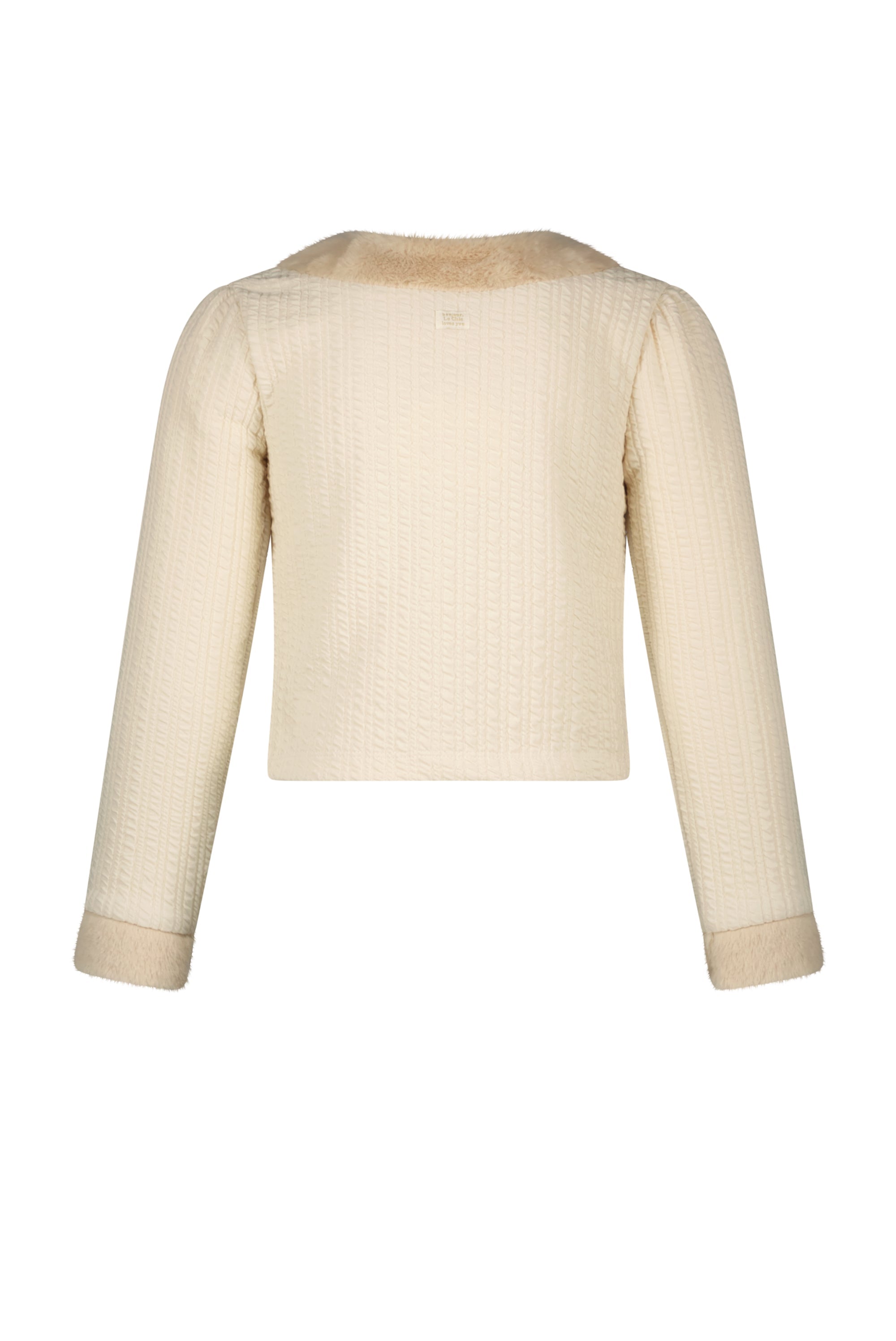 LE CHIC ♥ AMSLEY ♥ cable knit & fur jacket *Dreamy Creamy*