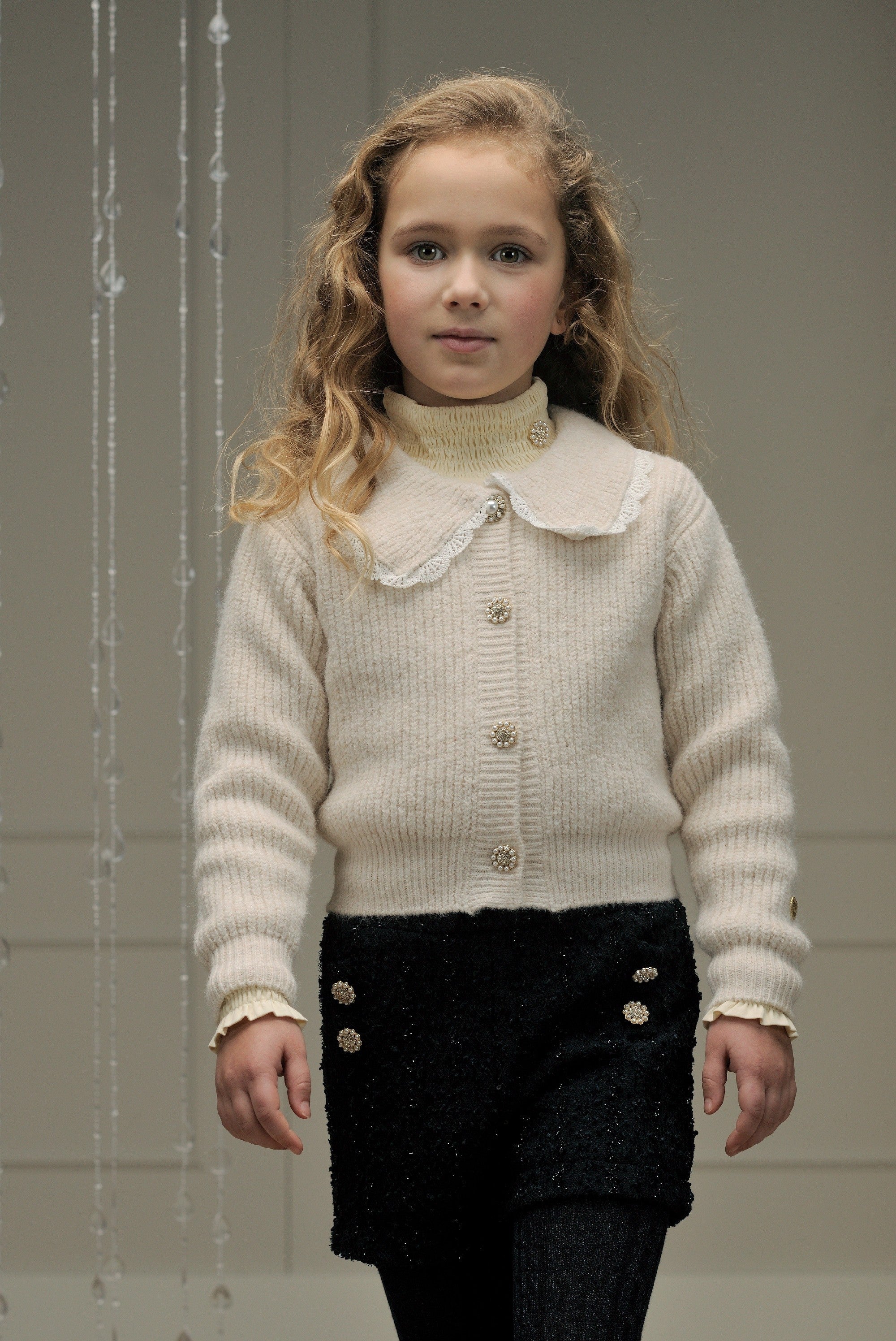 LE CHIC ♥ DONSER ♥ glitter knit shorts *Blue Navy*