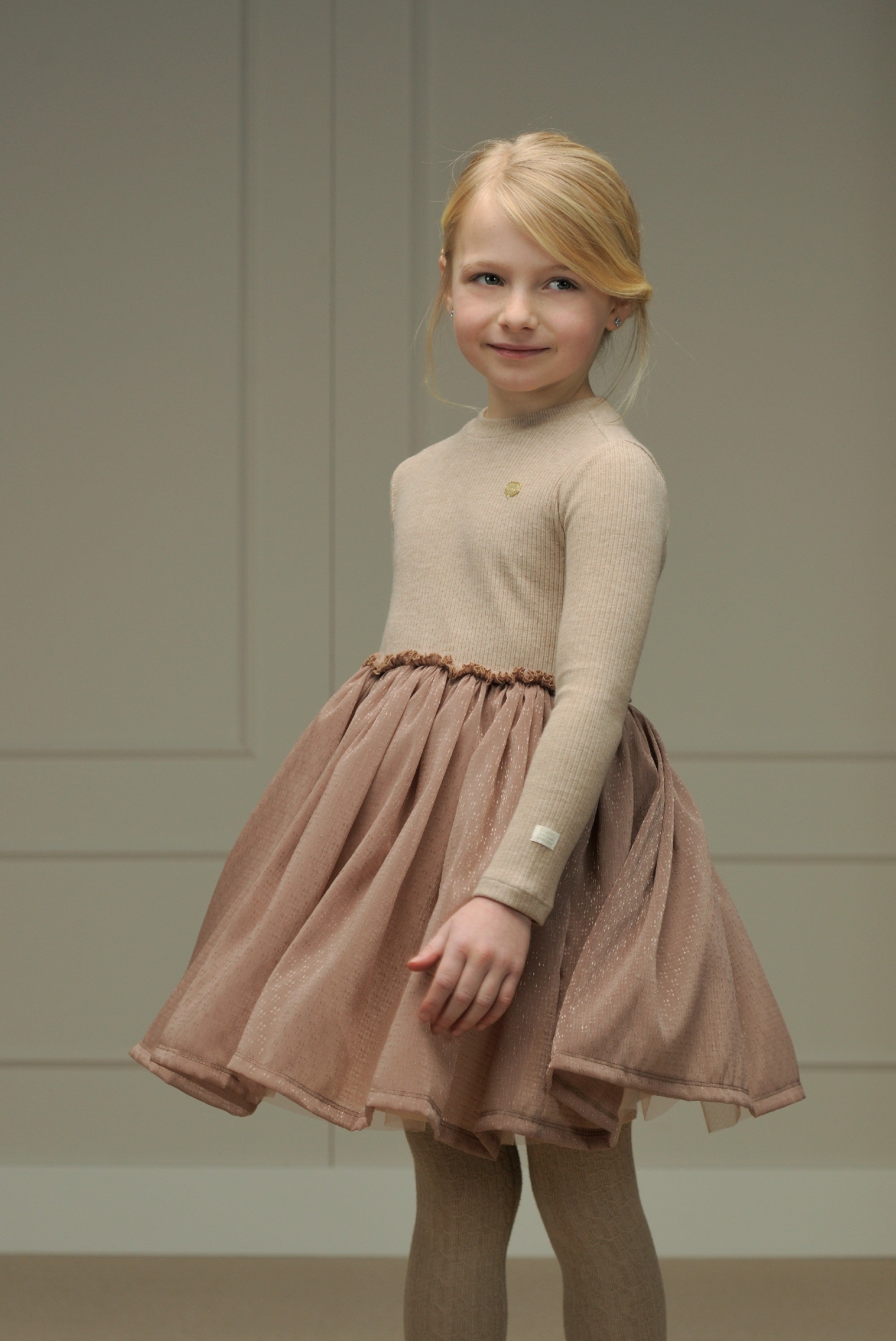 LE CHIC ♥ SMART ♥ soft knit & tule dress *Cute Cortado*