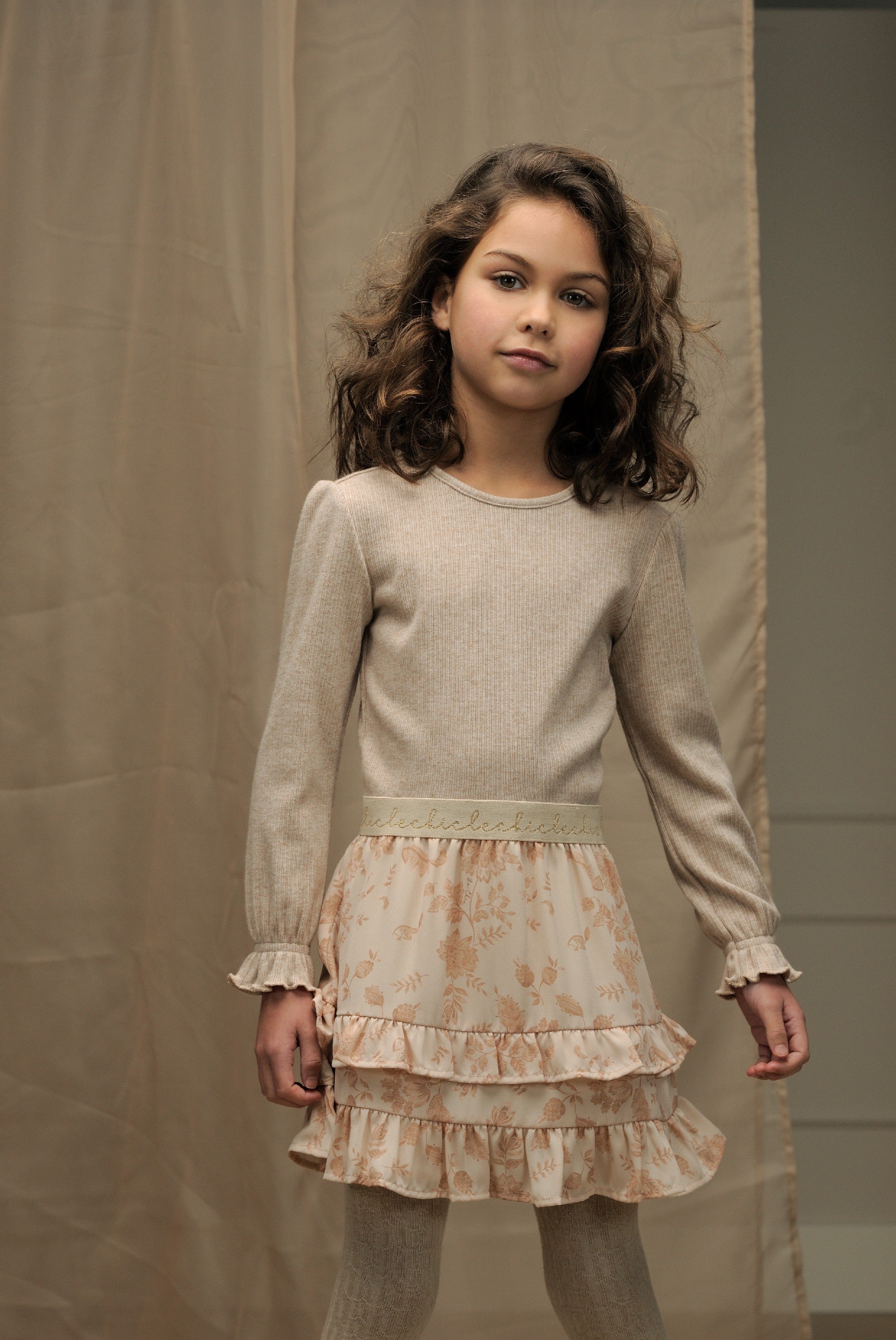 LE CHIC ♥ SEINE ♥ floral combi dress *Dreamy Creamy*