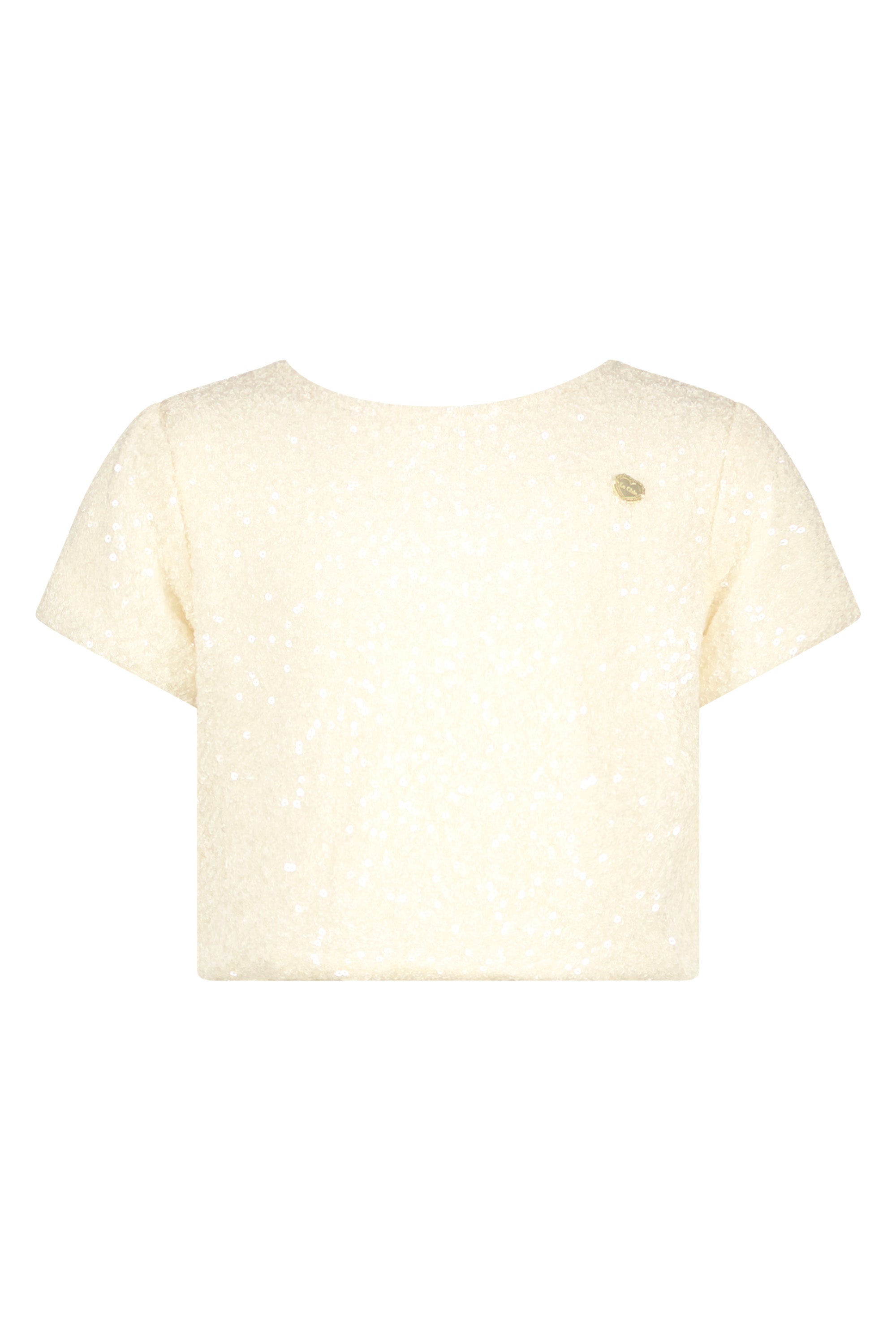 Le Chic ♥ETOILE♥ Frühlings-Paillettentop *Pearled Ivory*