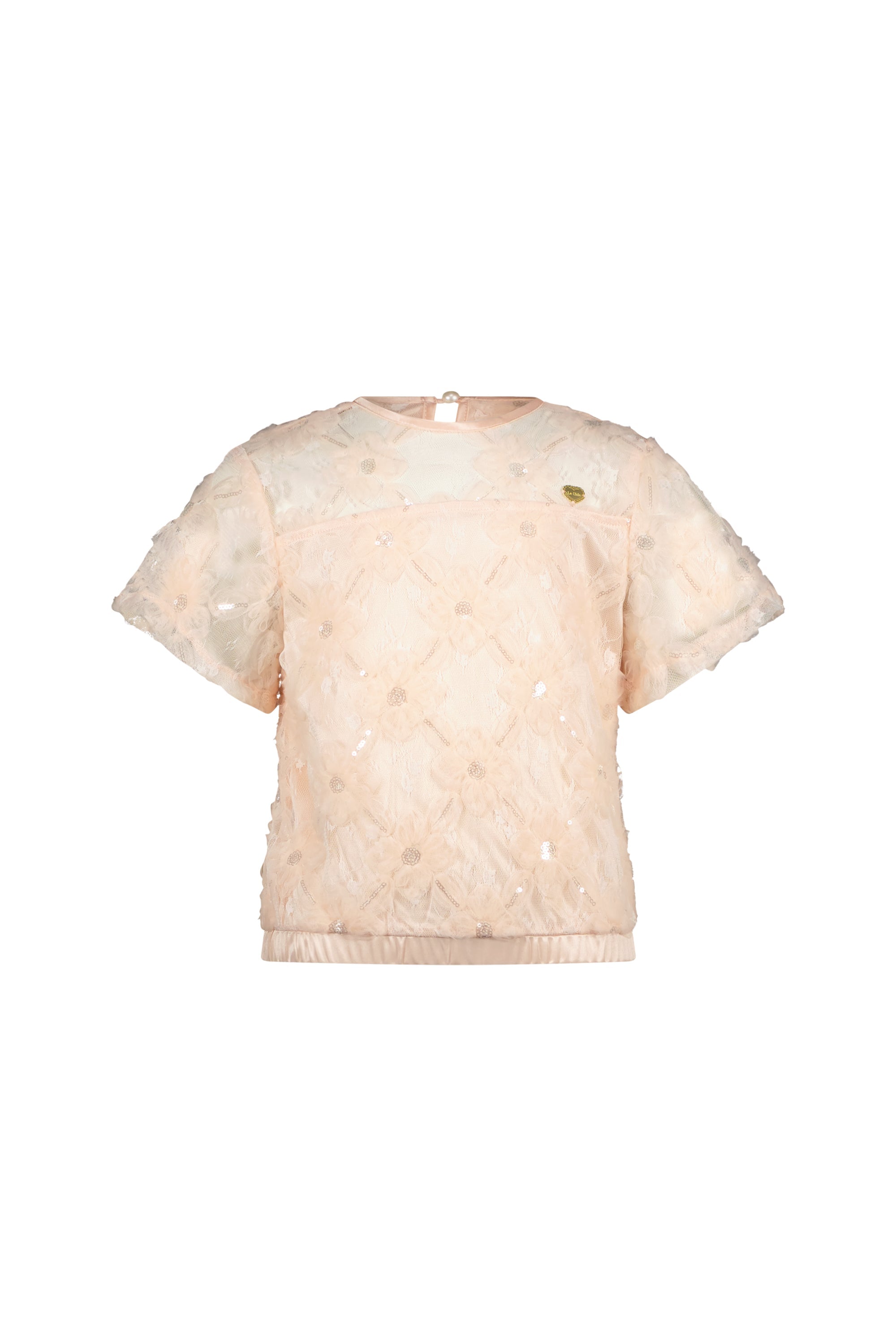 Le Chic ♥EARLYNE♥ Blumen-Netztop *Pinky Promise*