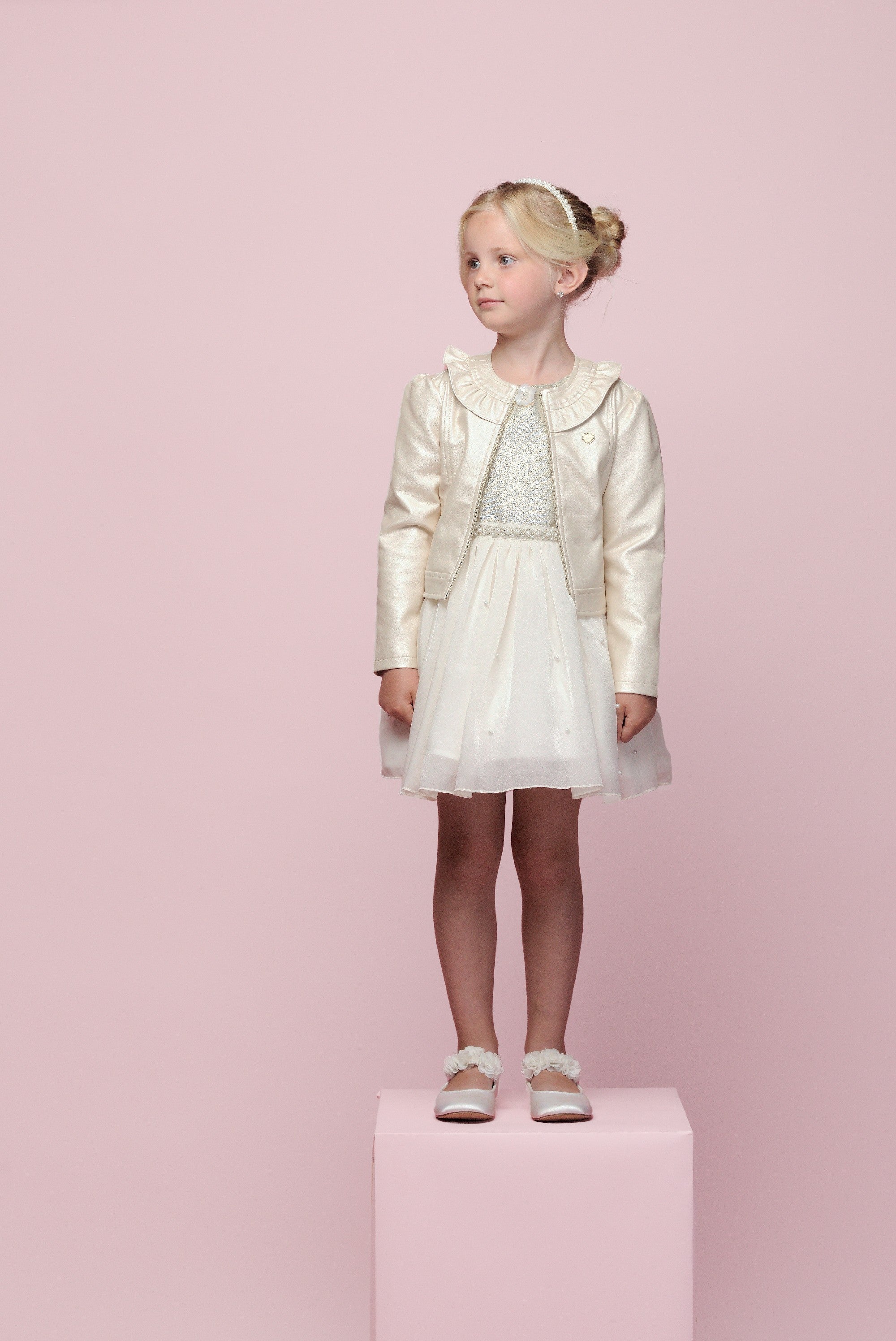 Le Chic ♥ARLETTE♥ Kunstlederjacke *Pearled Ivory*