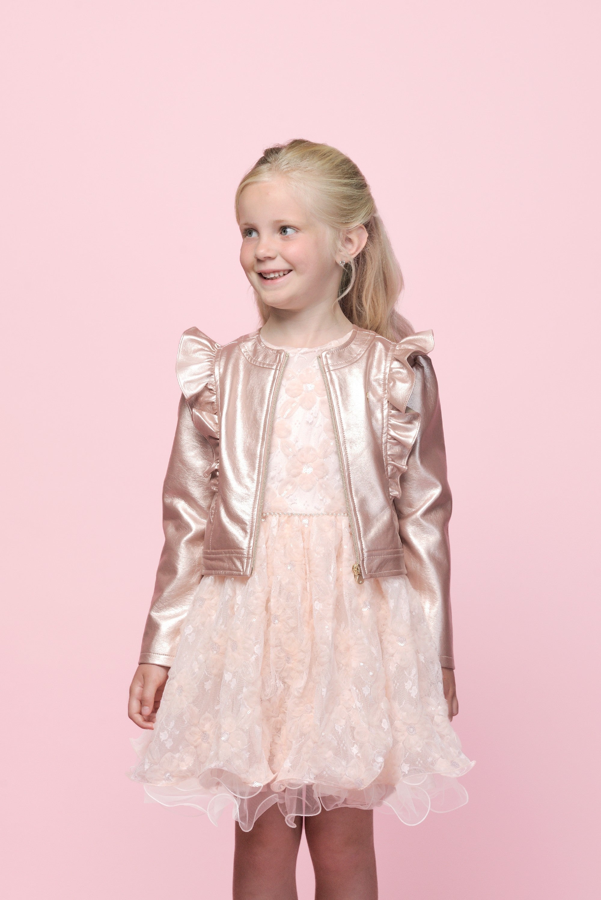 Le Chic ♥AMORE♥ Kunstlederjacke *Metallic Blush*