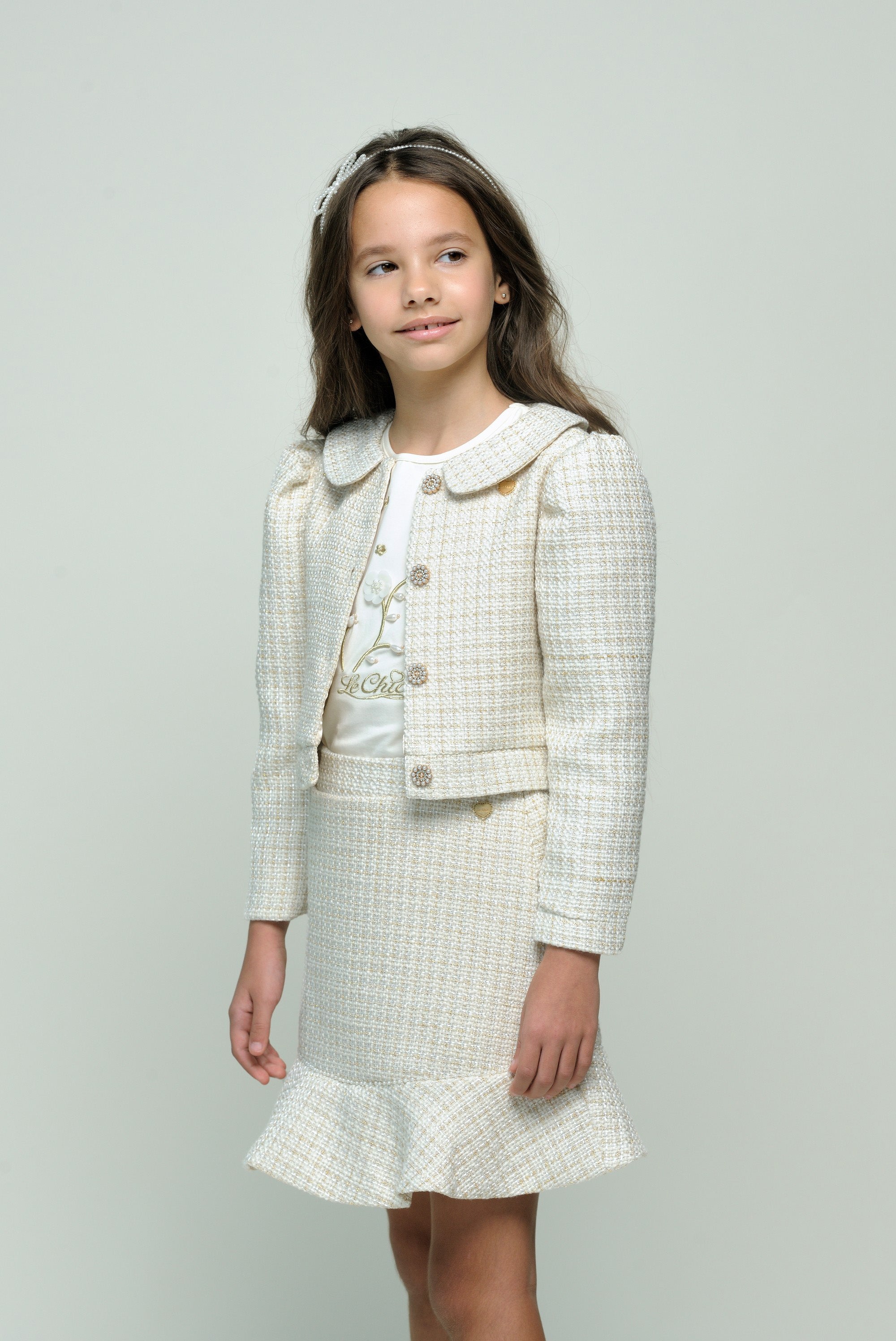 Le Chic ♥ALEXIS♥ glitter tweed jacket *Gold Rush*