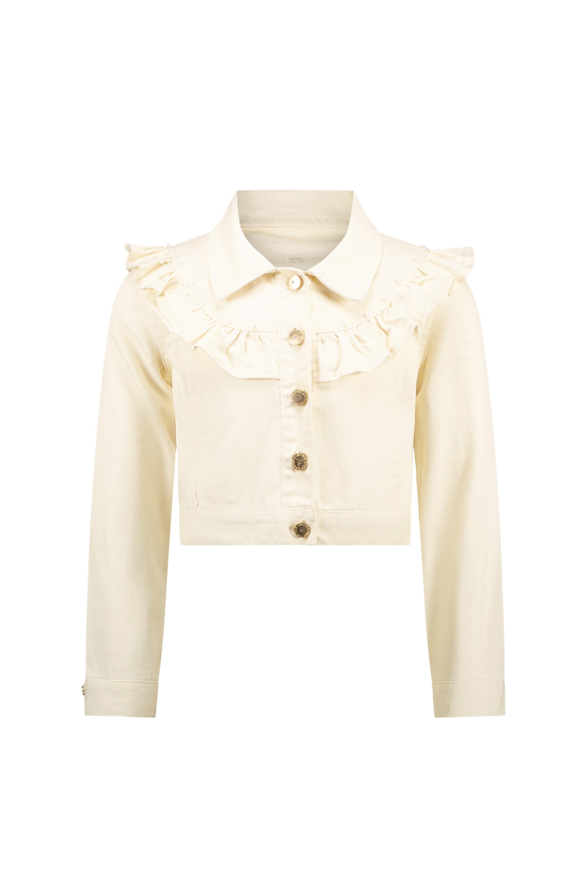 Le Chic ♥ALYSUM♥ Rüschen-Jeansjacke *Pearled Ivory*