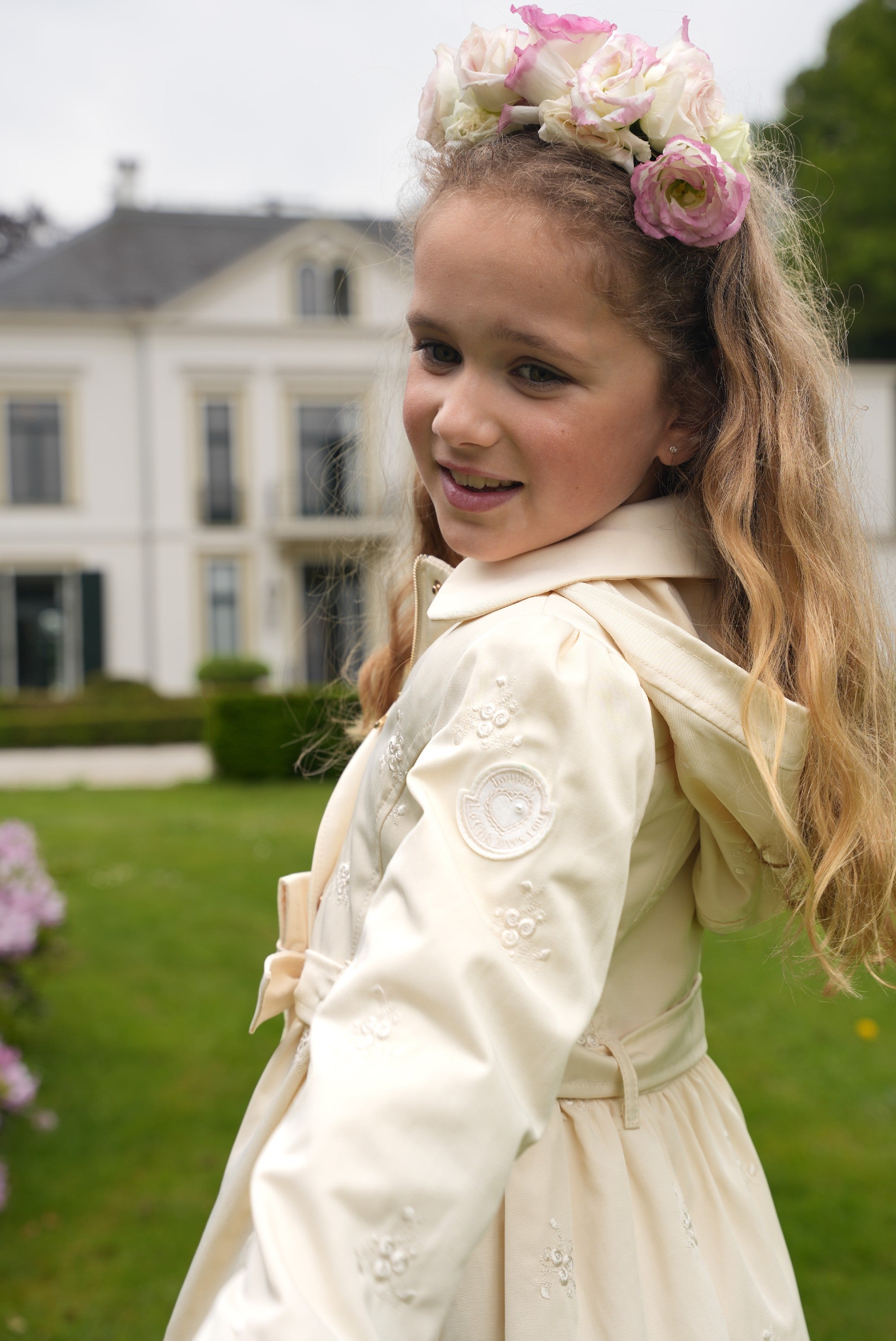 Le Chic ♥BELSA♥ embroidered summer coat *Pearled Ivory*