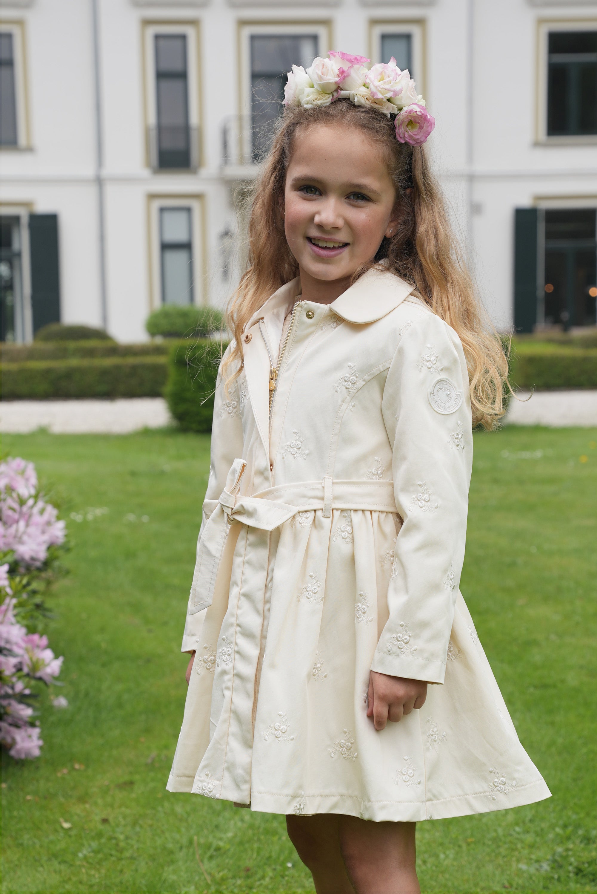 Le Chic ♥BELSA♥ embroidered summer coat *Pearled Ivory*