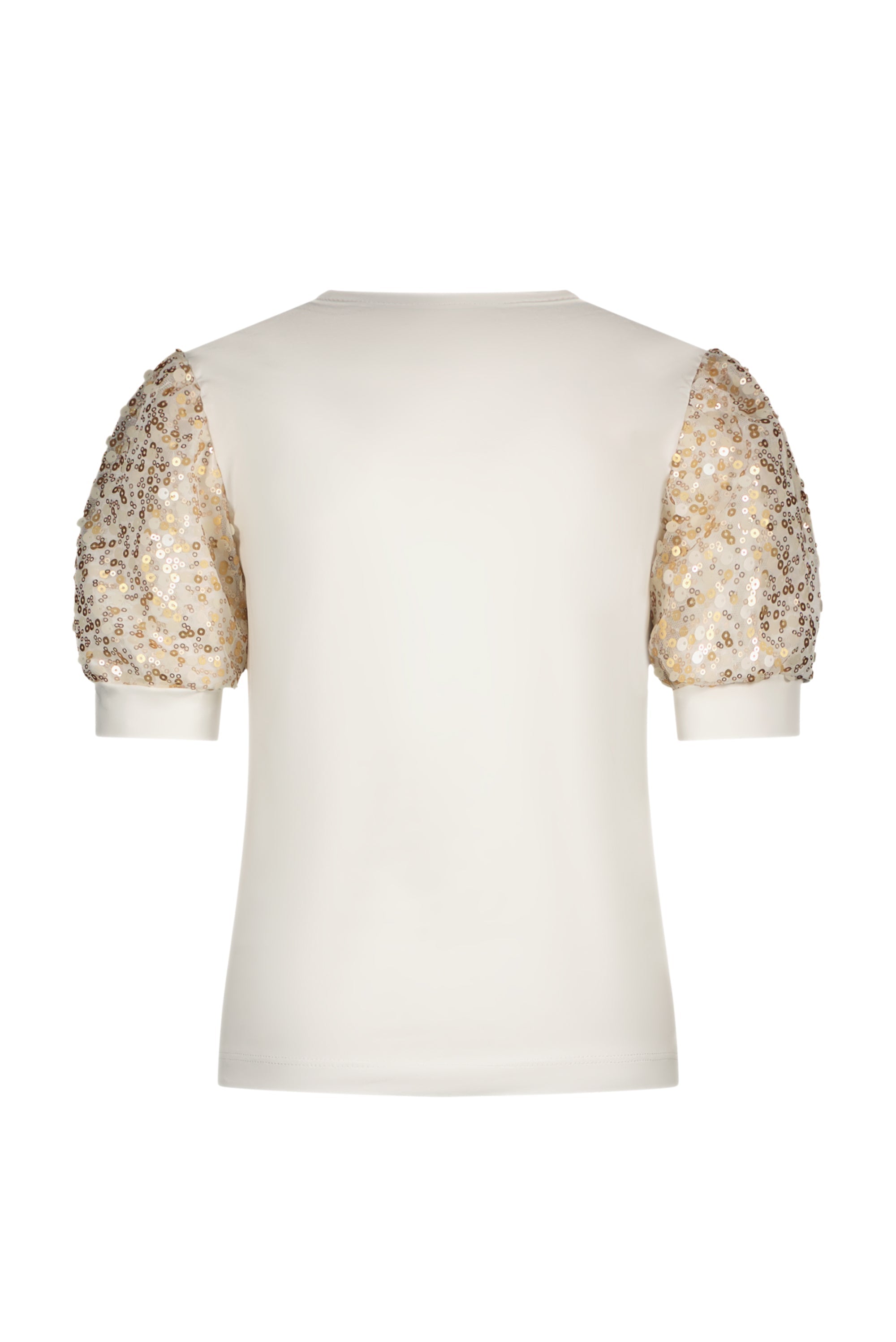 Le Chic ♥NOSHANY♥ Ombre-Pailletten T-Shirt *Off White*