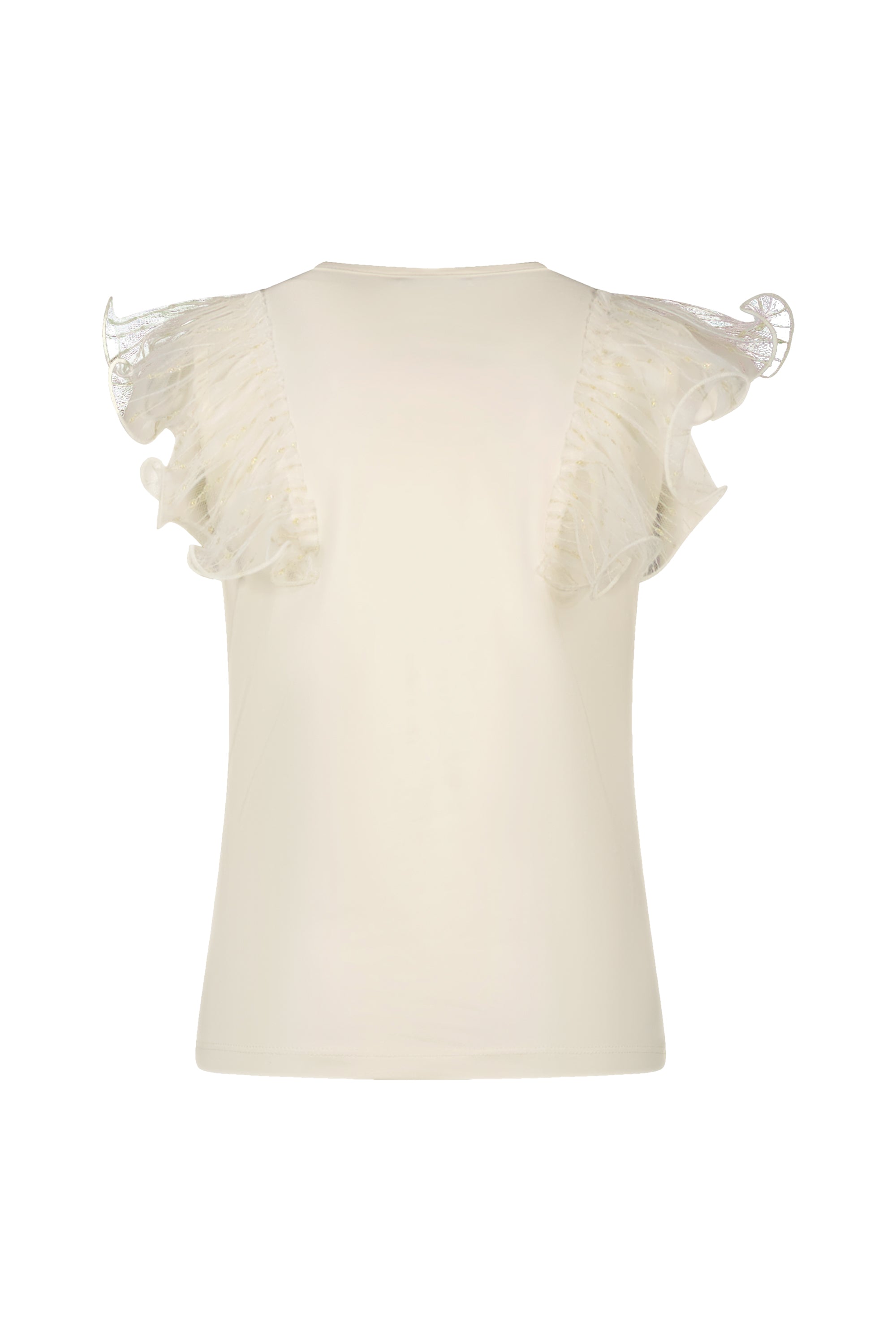 Le Chic ♥NOBLESSE♥ Lurex-Netz-T-Shirt *Pearled Ivory*