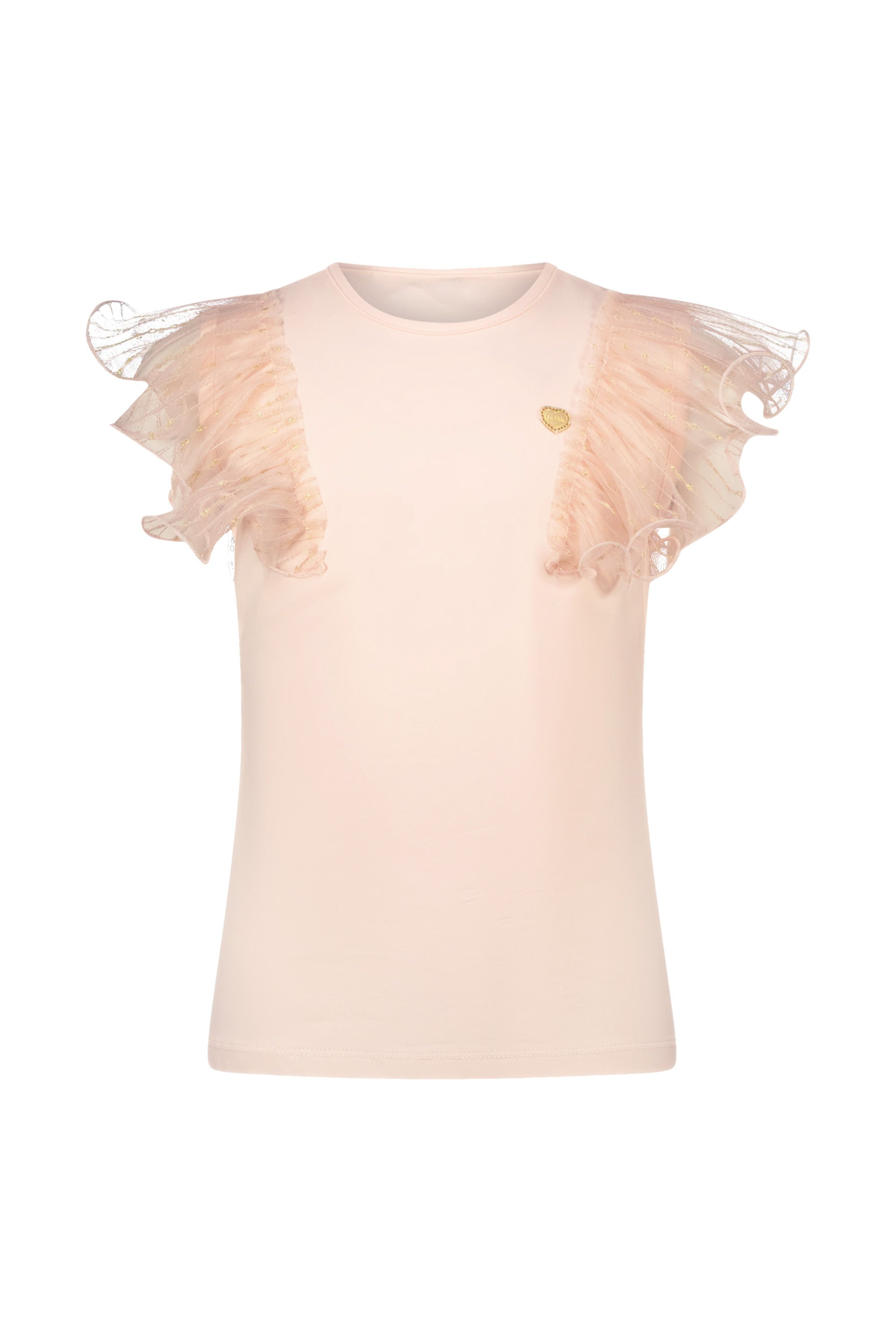 Le Chic ♥NOBLESSE♥ Lurex-Netz-T-Shirt *Pinky Promise*