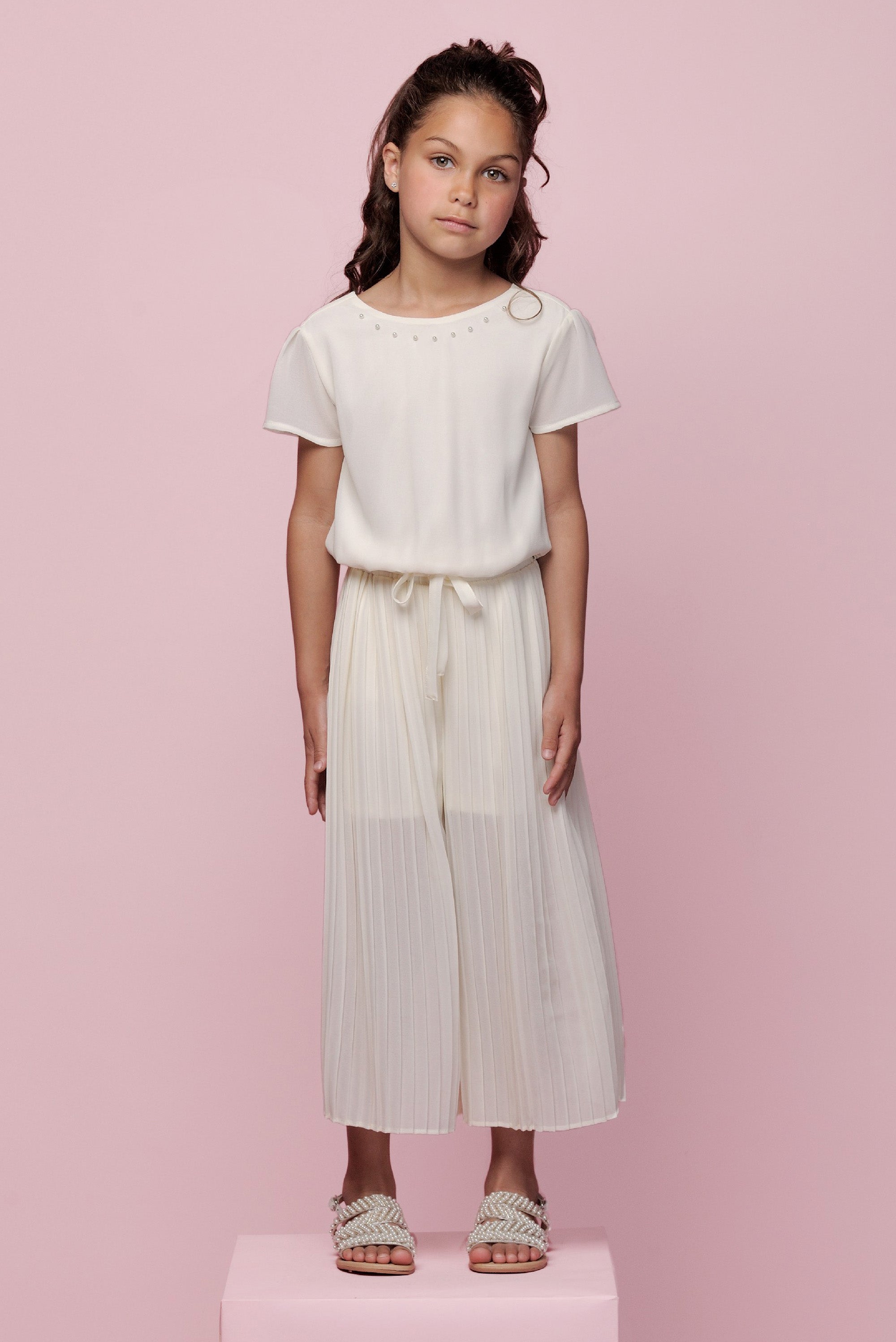 Le Chic ♥DAISY♥ recycled voile jumpsuit *Dreamy Creamy*