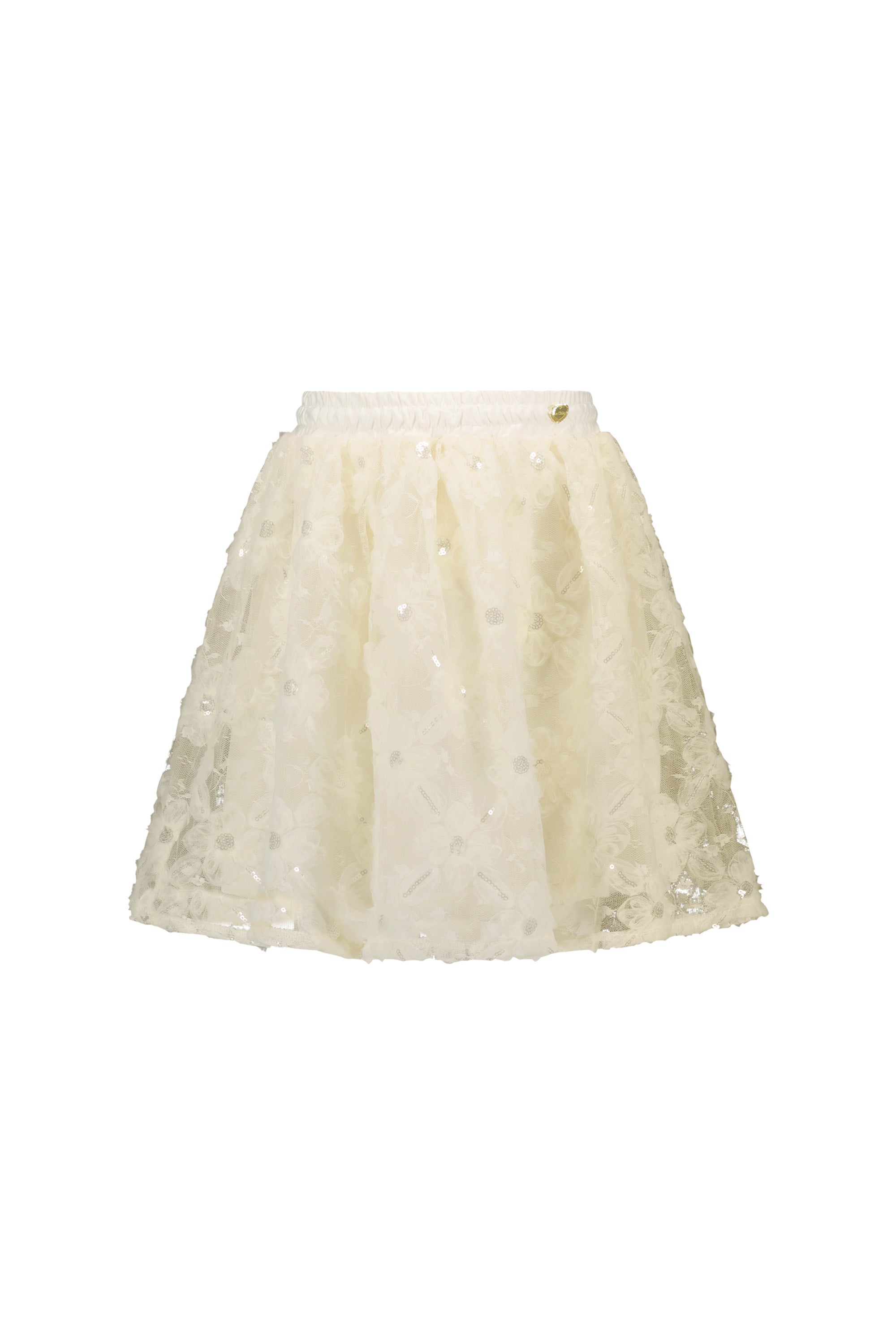 Le Chic ♥TWILIGHT♥ Blumen-Netzrock *Dreamy Creamy*