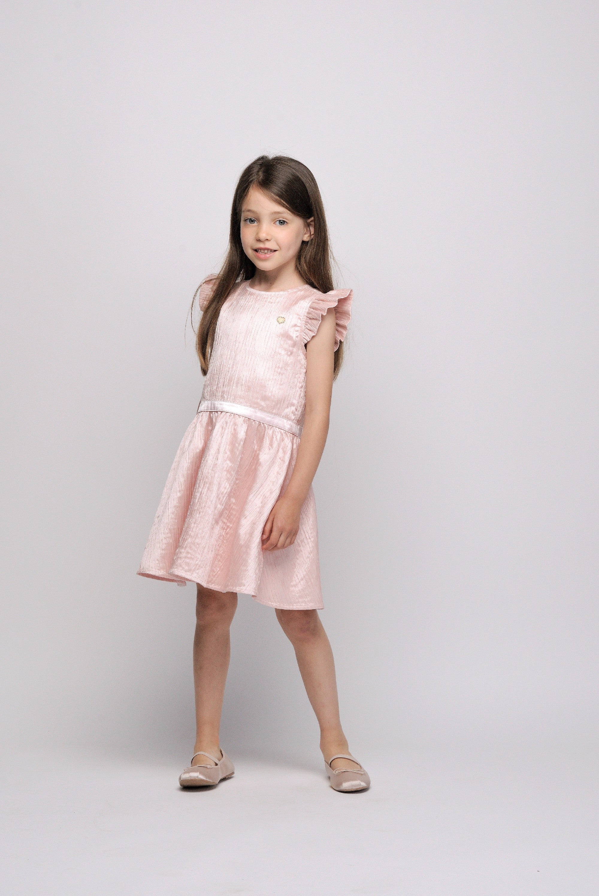 Le Chic ♥SYMIRA♥ Kleid aus zerknittertem Satin *Pinky Promise*