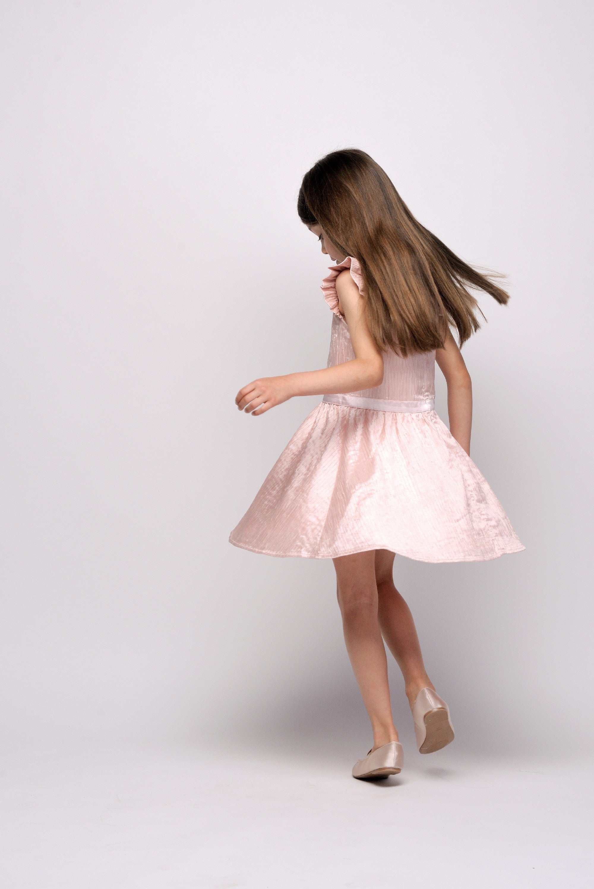 Le Chic ♥SYMIRA♥ Kleid aus zerknittertem Satin *Pinky Promise*