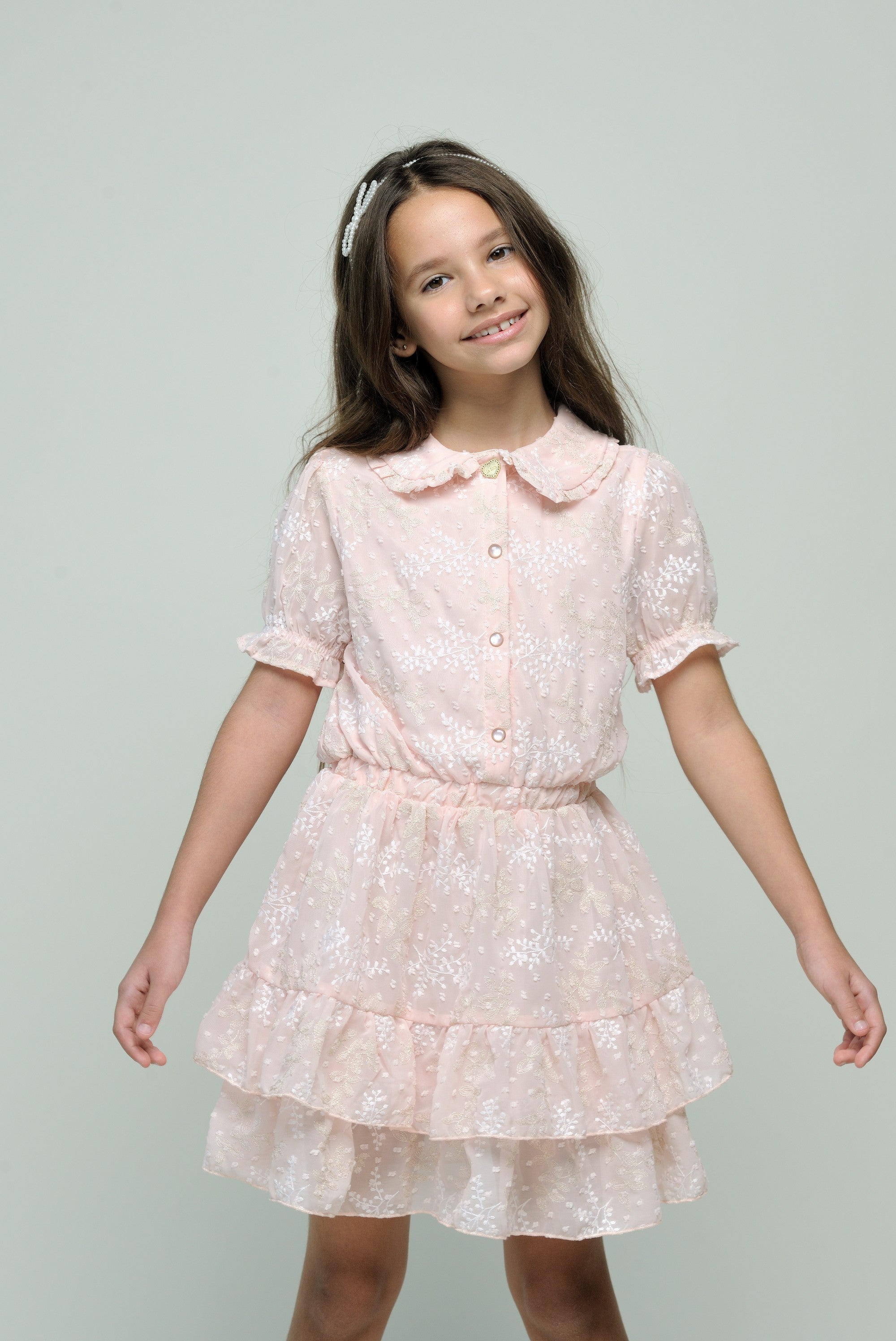 Le Chic ♥SWANKA♥ embro voile dress *Baroque Pink*