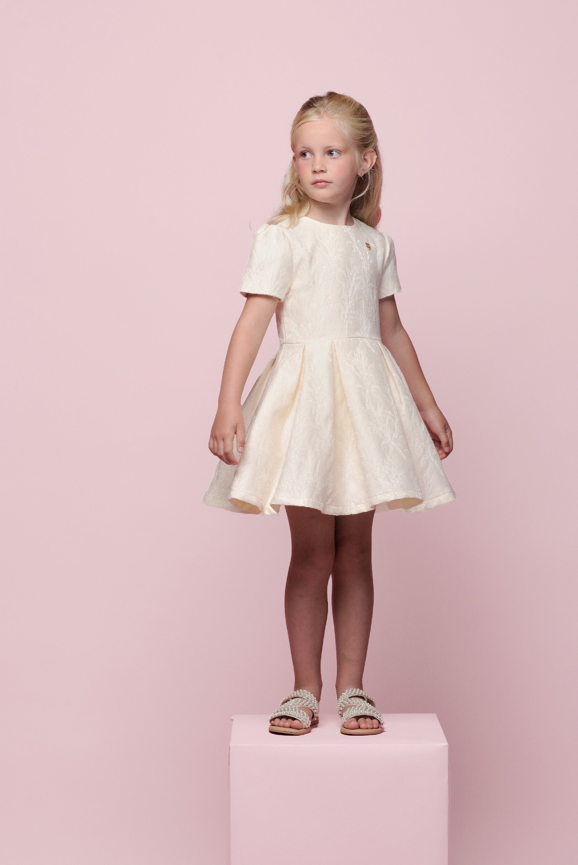 Le Chic ♥SOCHIC♥ damast dress *Dreamy Creamy*