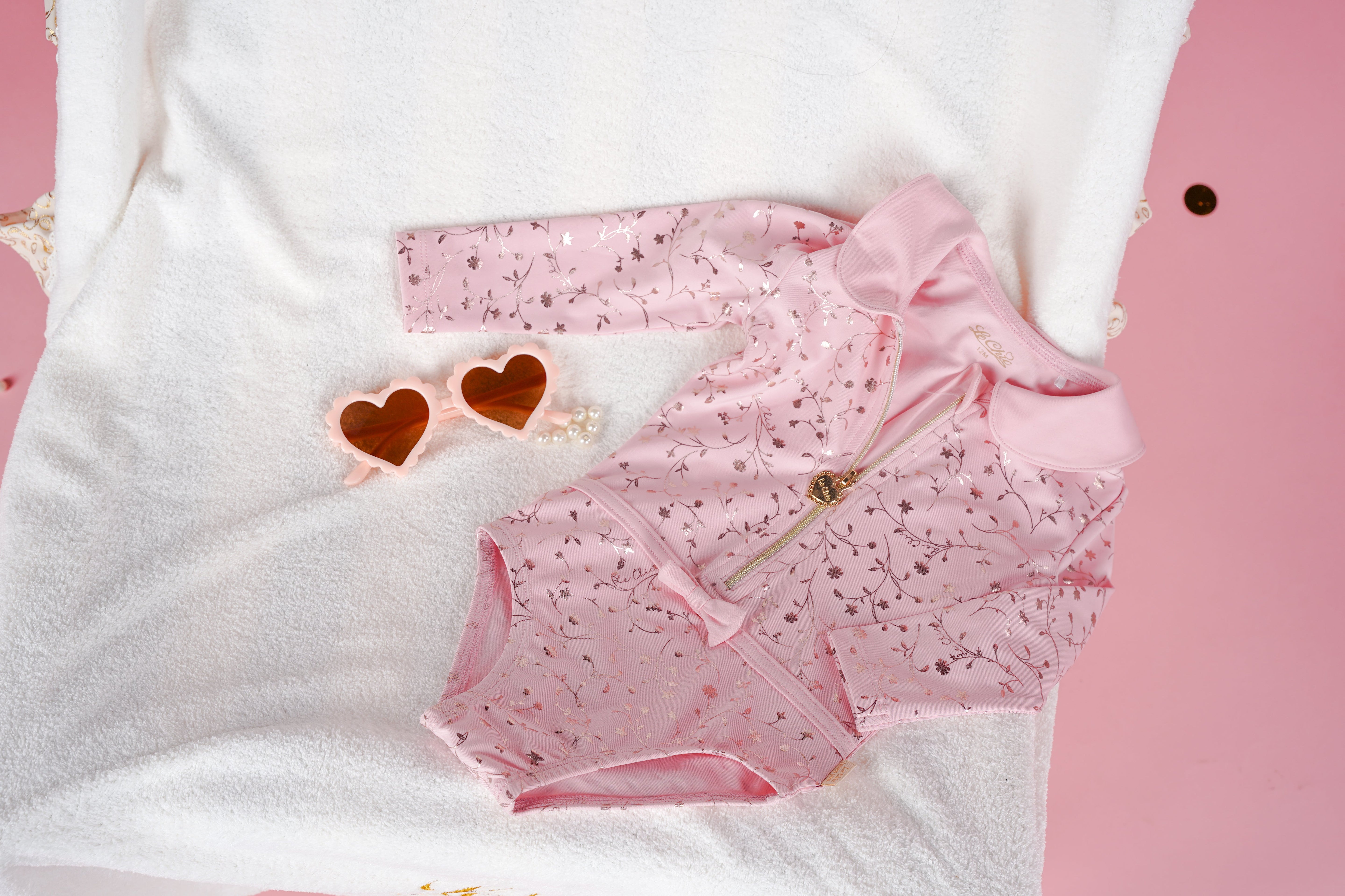 Le Chic ♥ZIARA♥ Badeanzug & Sonnenbrille *Cotton Candy*
