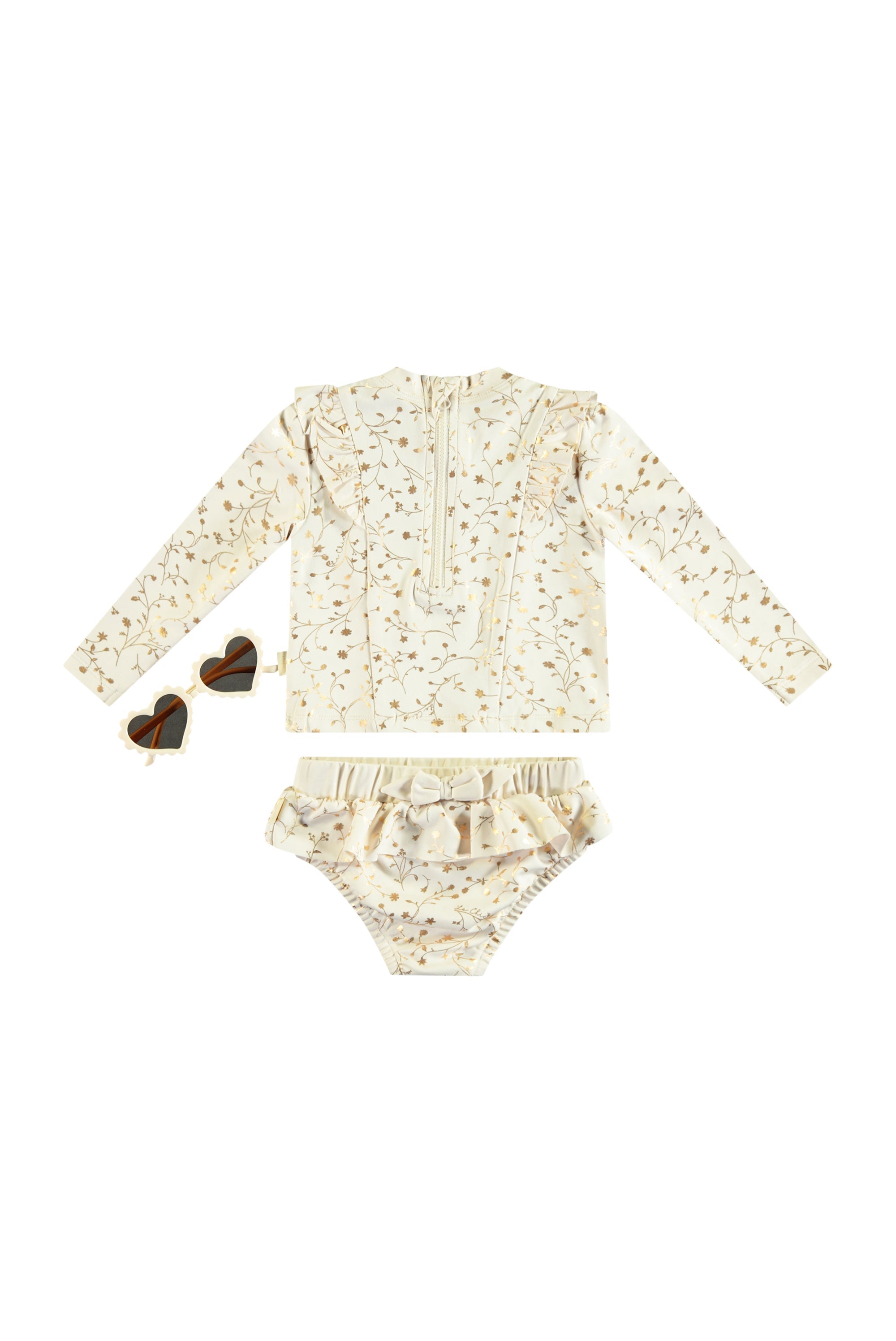 Le Chic ♥ZOÉ♥ 2-piece swimset & sunglasses *Pearled Ivory*
