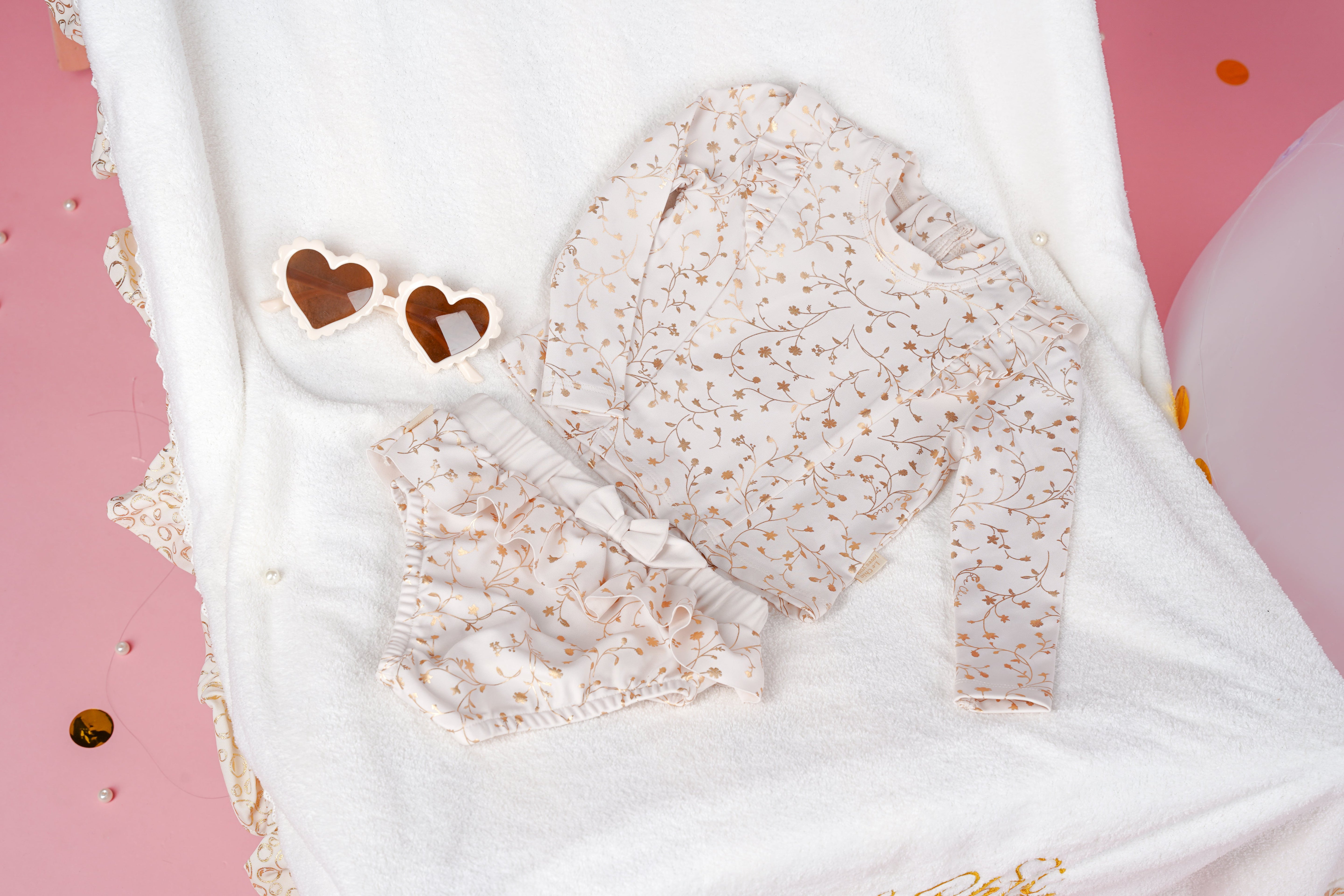 Le Chic ♥ZOÉ♥ 2-piece swimset & sunglasses *Pearled Ivory*