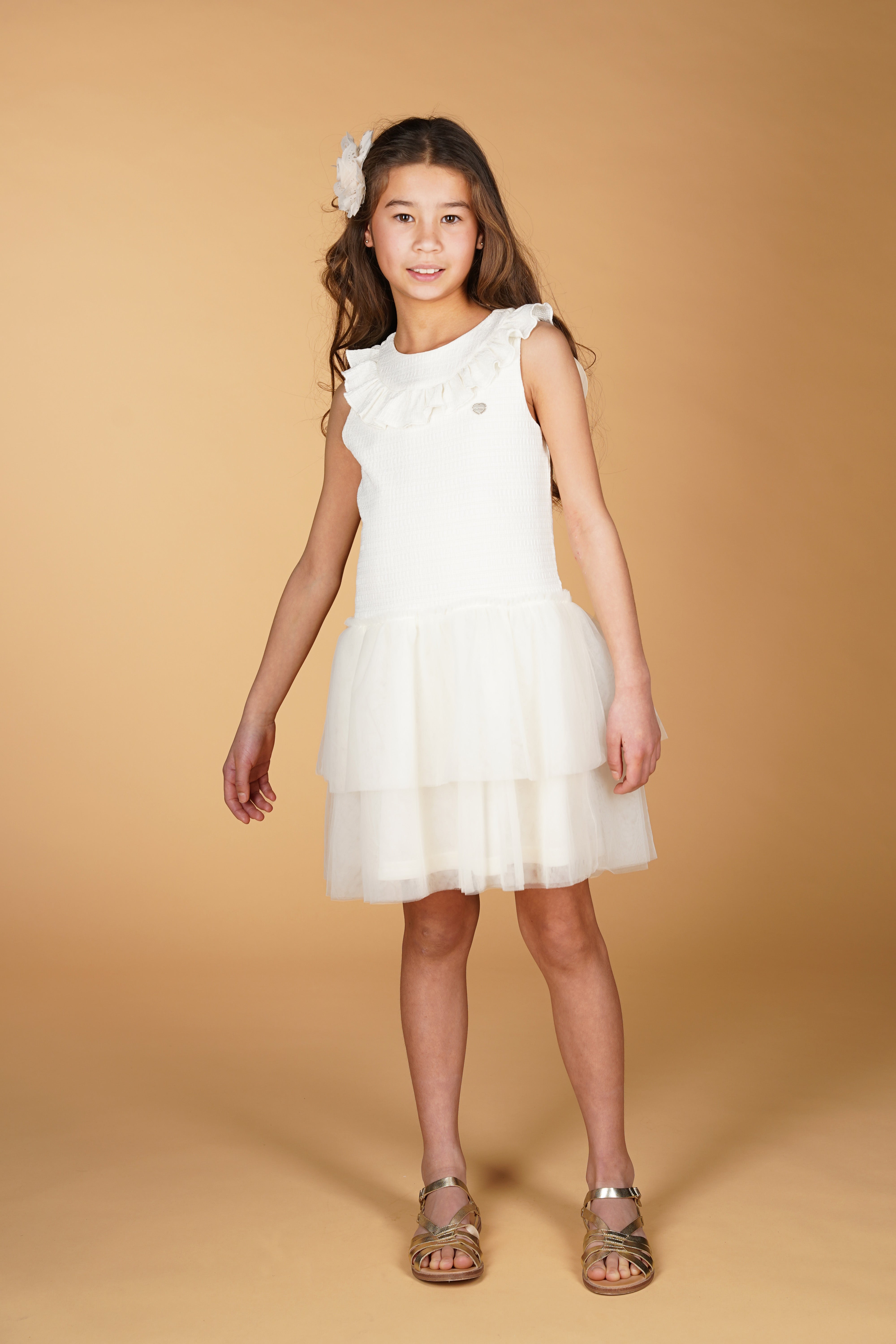Le Chic ♥ SWAN ♥ Sommerliches Häkel-Tüllkleid
