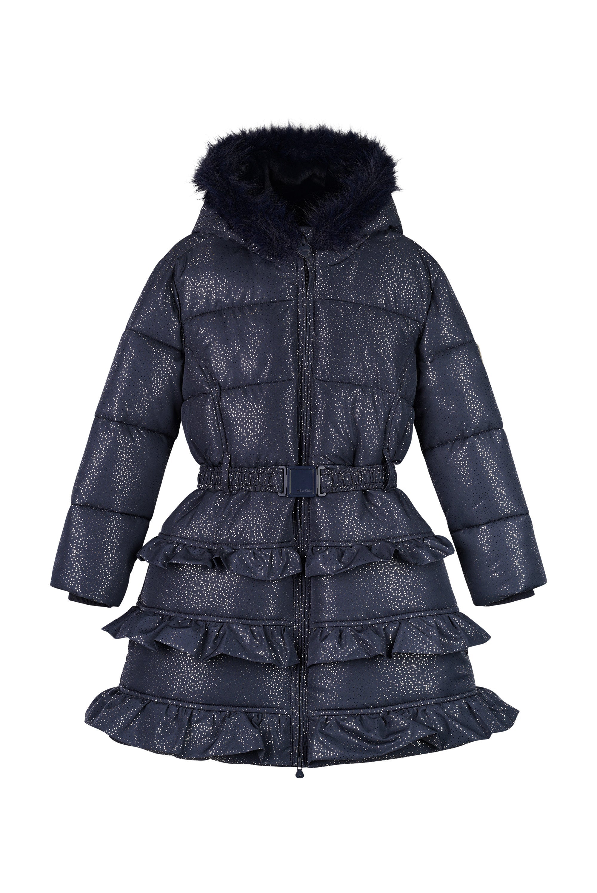 Le Chic ♥ Blight ♥ Winterjas Met Ruches *Donkerblauw*