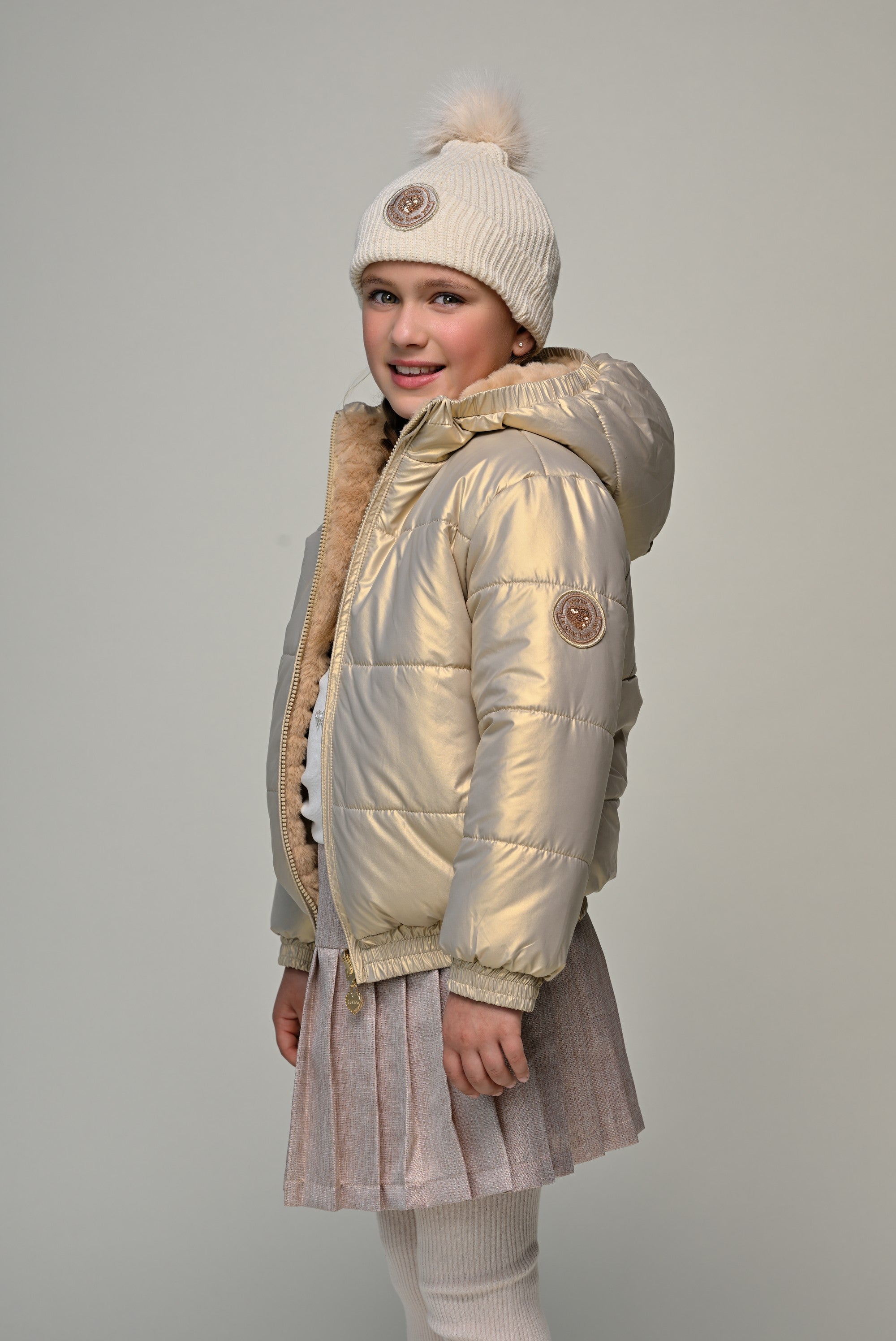 Le Chic ♥ Bente ♥ Reversible Bomber *Beige*