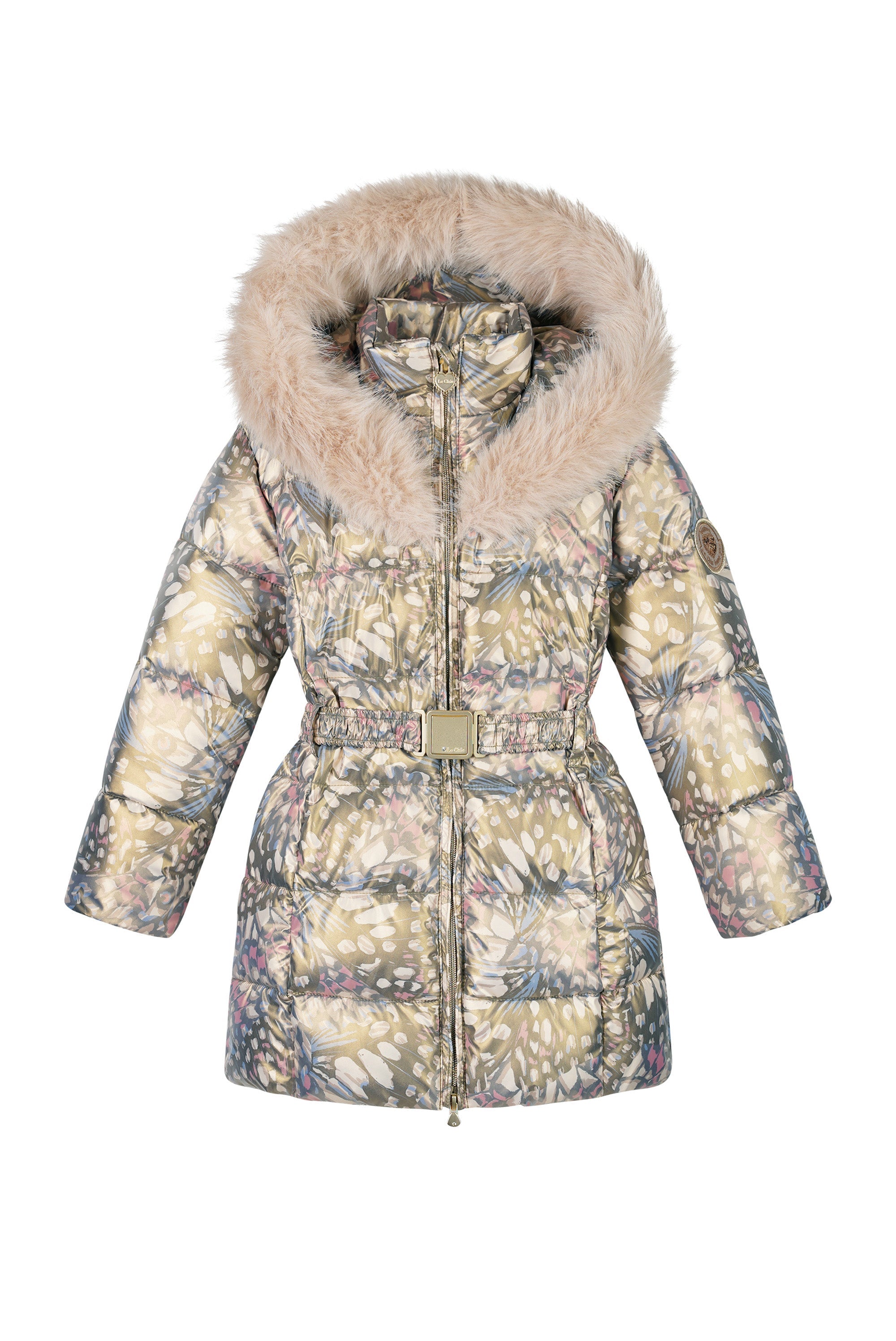 Le Chic ♥ Bodette ♥ Winterjas Met Bontkraag *Print*