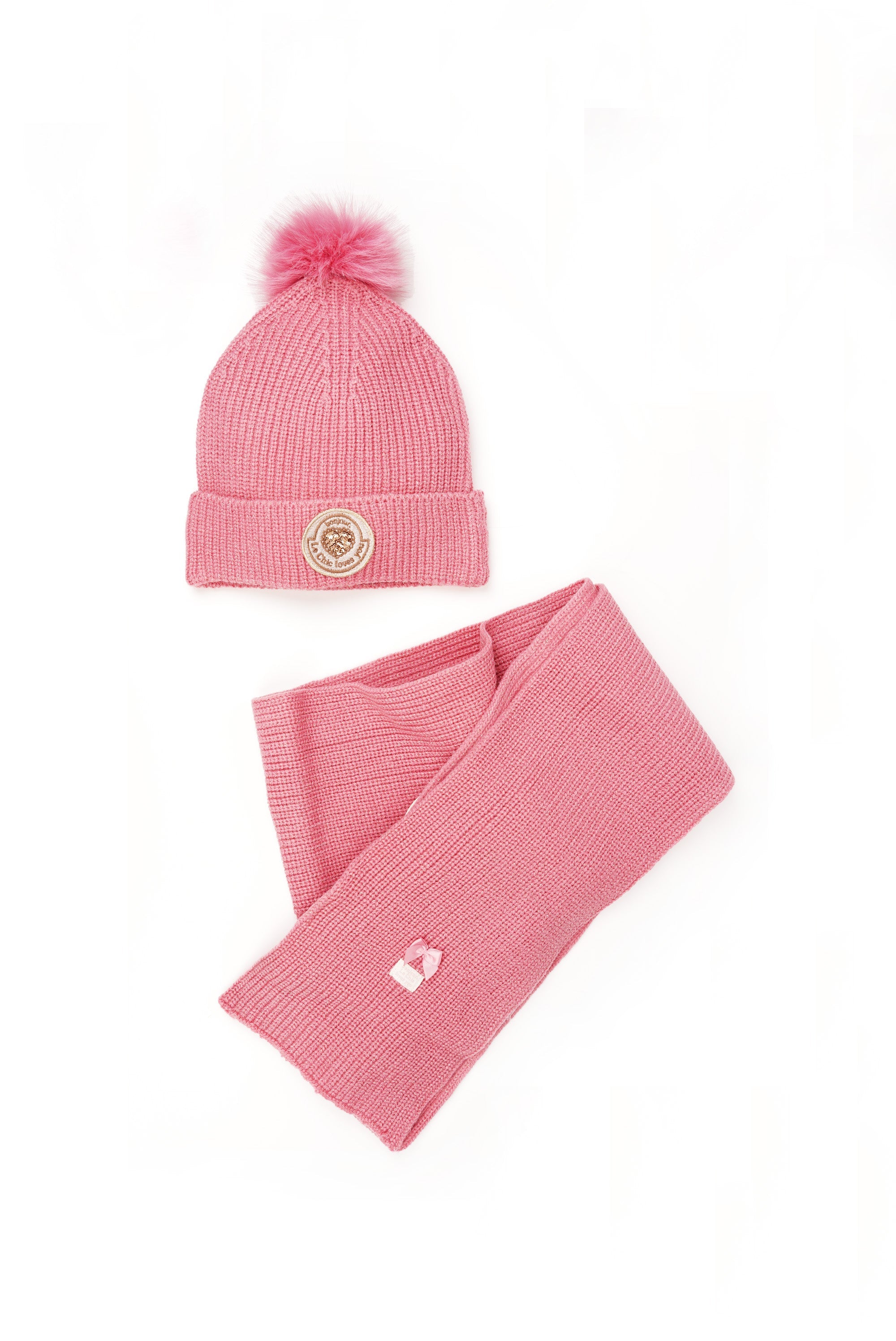Le Chic ♥ Rosa ♥ Muts & Sjaal *Roze*