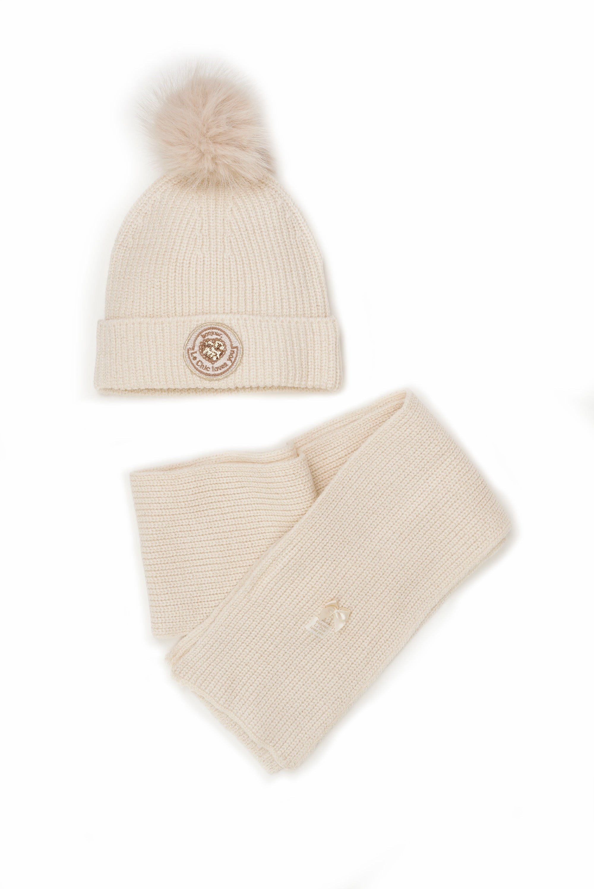 Le Chic ♥ Robya ♥ Muts & Sjaal *Off-White*