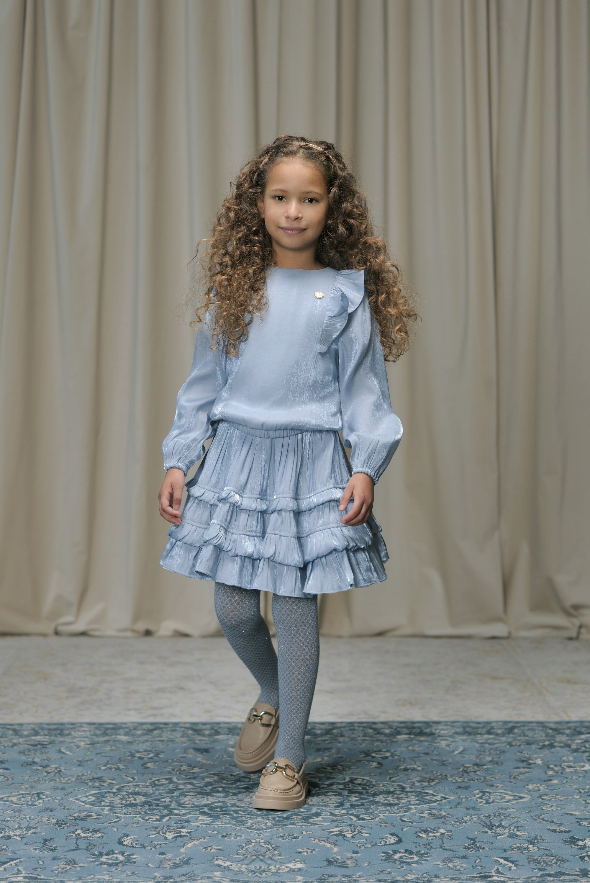 Le Chic♥ Every ♥ Blouse Met Ruches *Blauw*