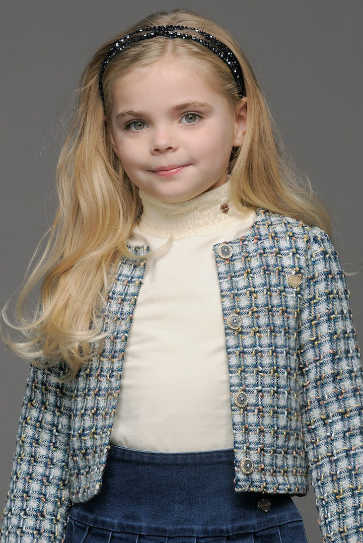 Le Chic♥ Amsy ♥ Tweed Jasje *Blauw*