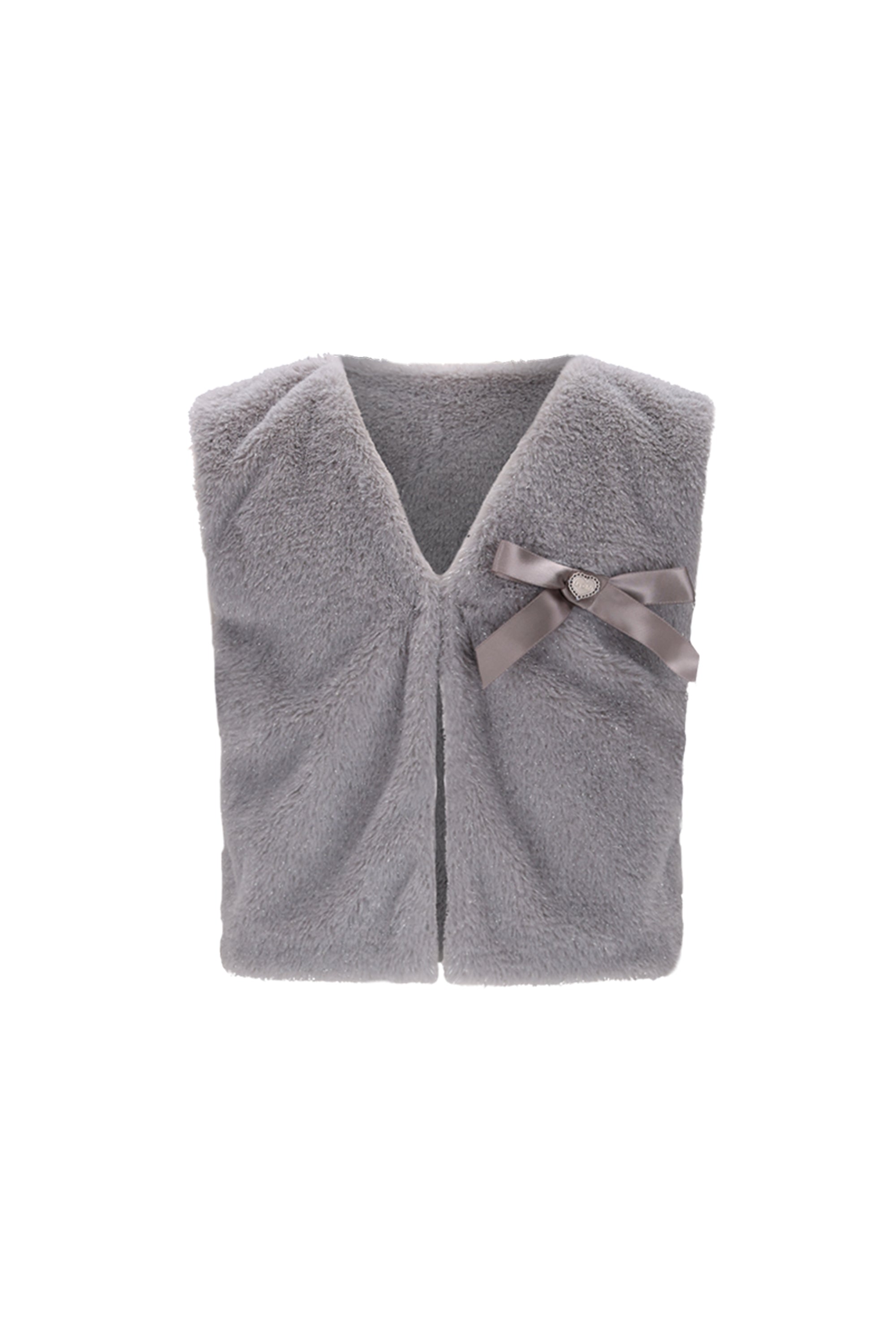 Le Chic♥ Eloisa ♥ Furry Gilet *Zilver*