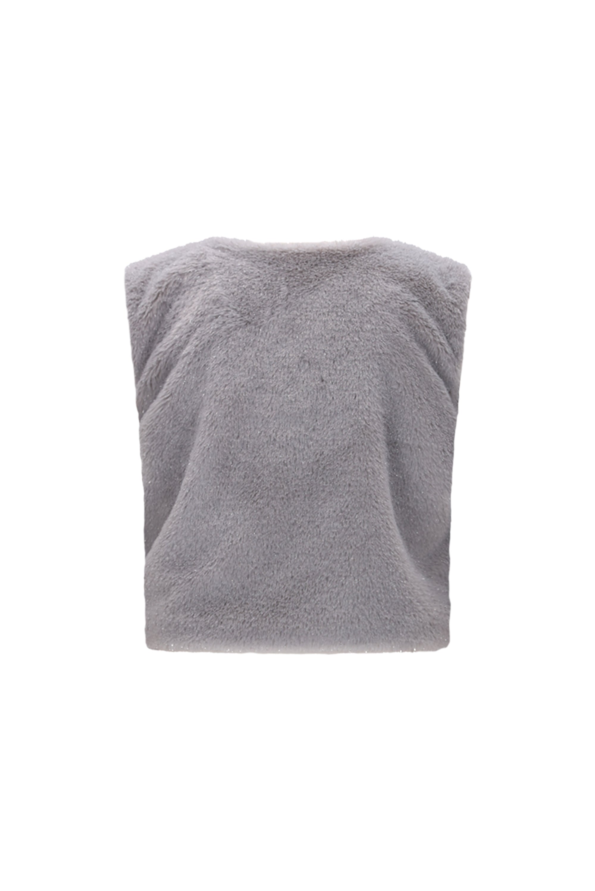 Le Chic♥ Eloisa ♥ Furry Gilet *Zilver*