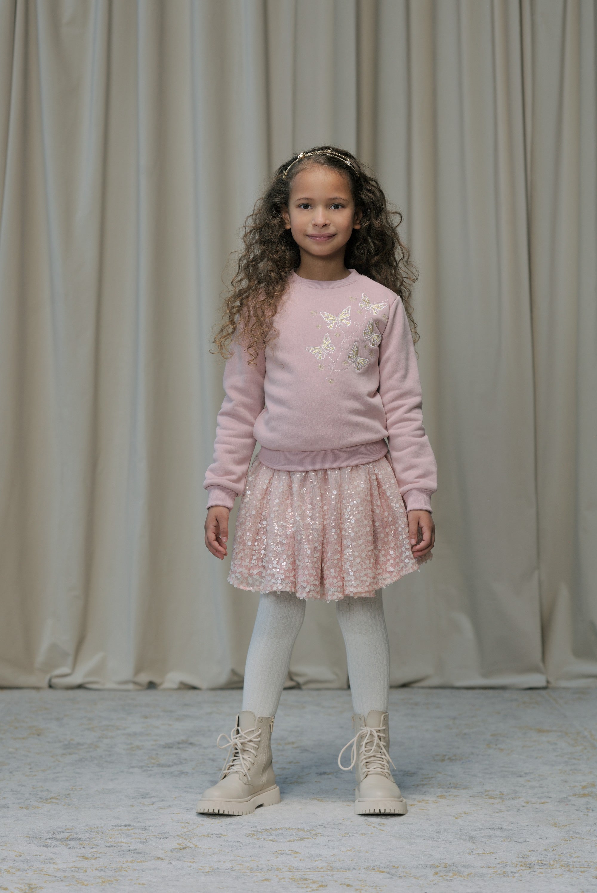 Le Chic♥ Odette ♥ Sweater Met Vlinders *Roze*