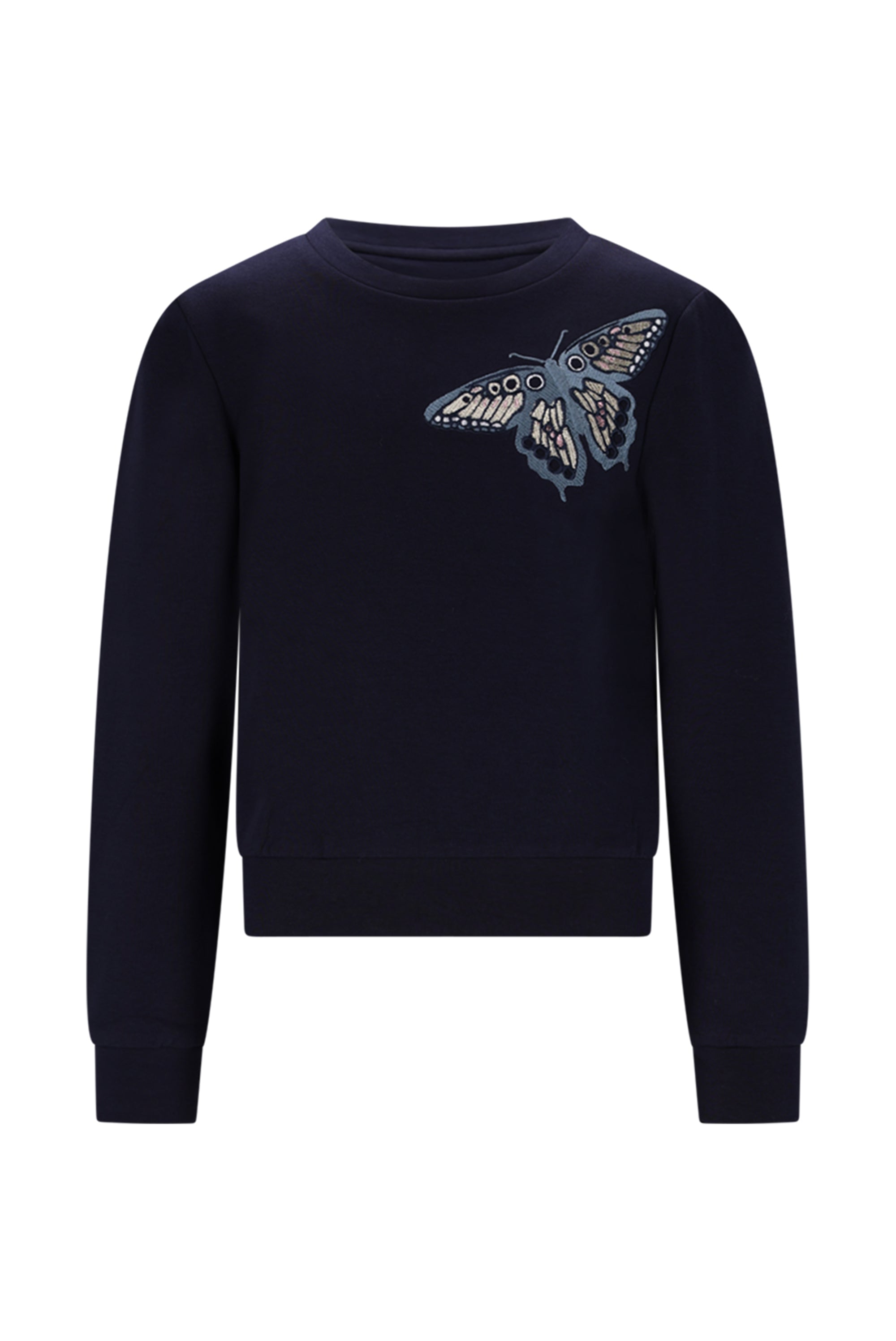 Le Chic♥ Odette ♥ Sweater Met Grote Vlinder *Blauw*
