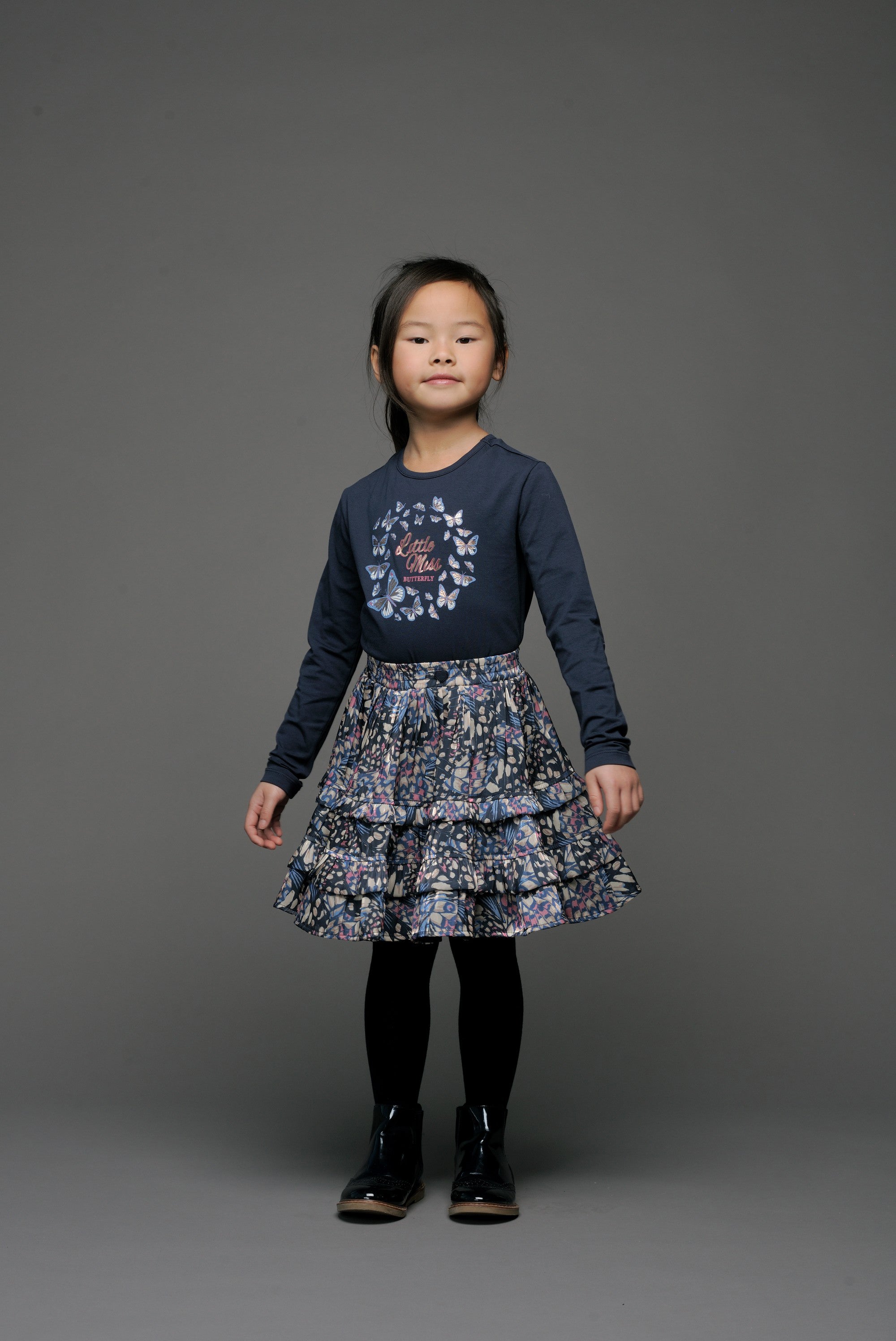 Le Chic♥ Norma ♥ T-Shirt Met Vlinders *Blauw*