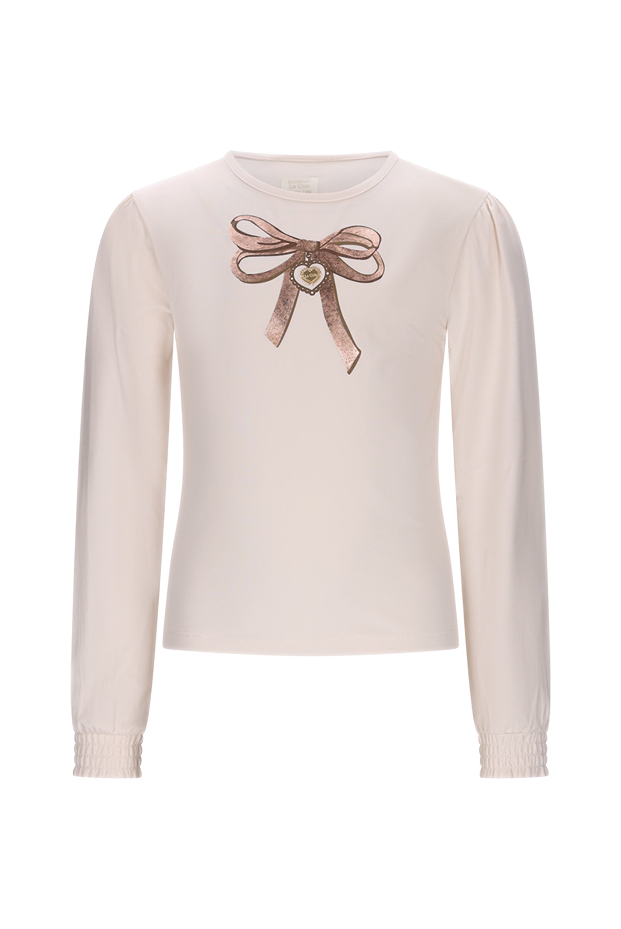 Le Chic♥ Nonsy ♥ T-Shirt Met Strik *Off-White*