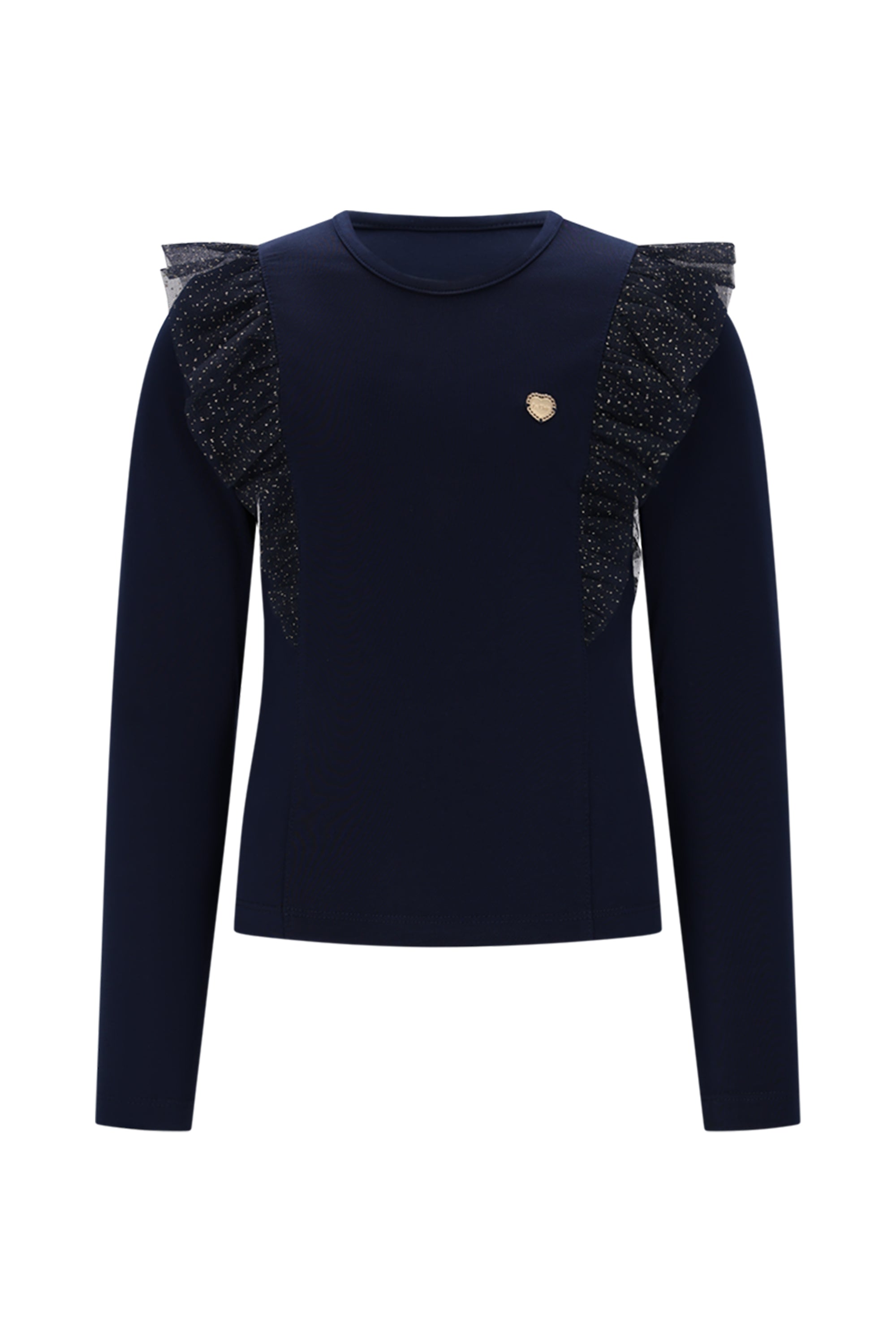 Le Chic♥ Nuffy ♥ T-Shirt Met Ruches *Blauw*