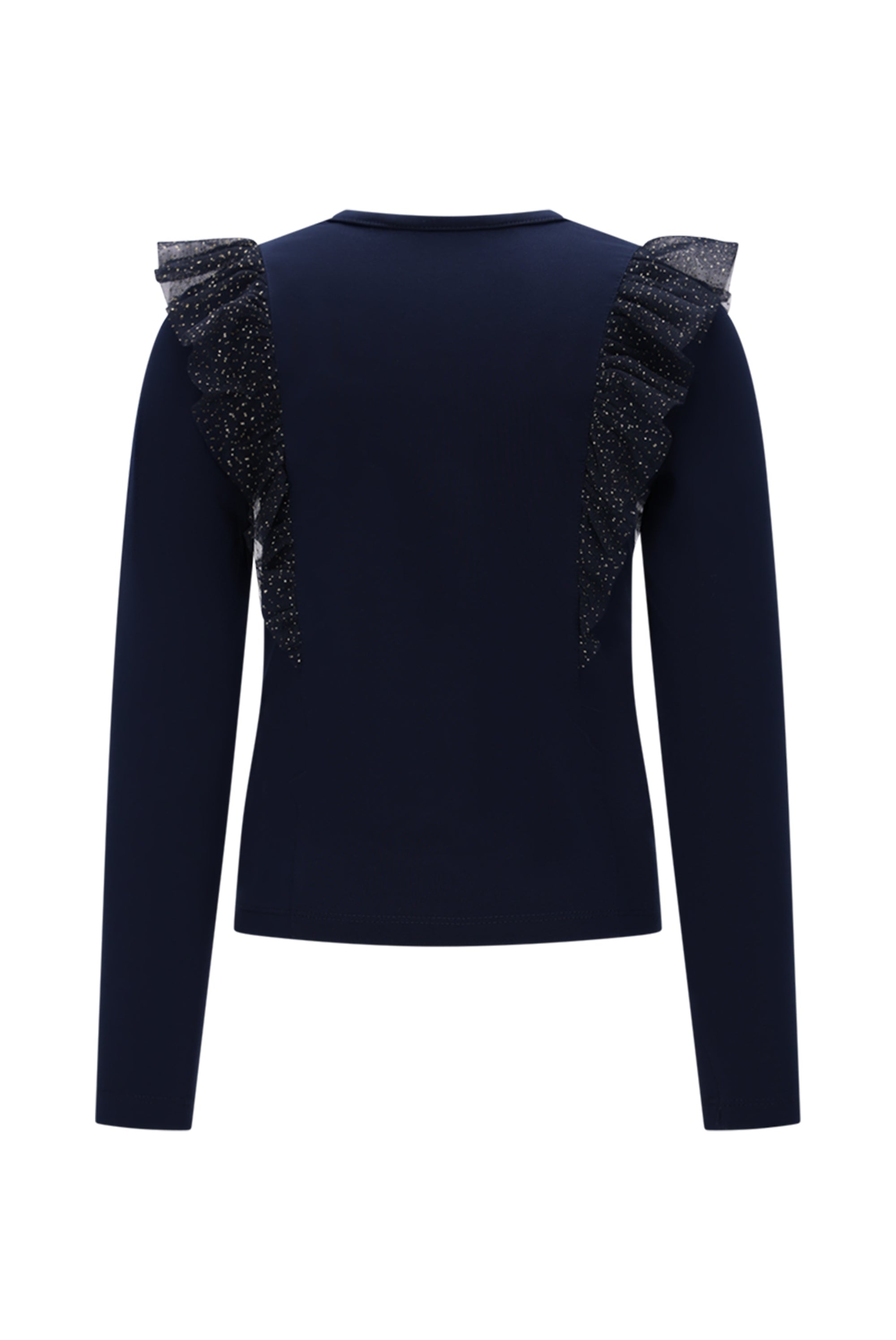 Le Chic♥ Nuffy ♥ T-Shirt Met Ruches *Blauw*