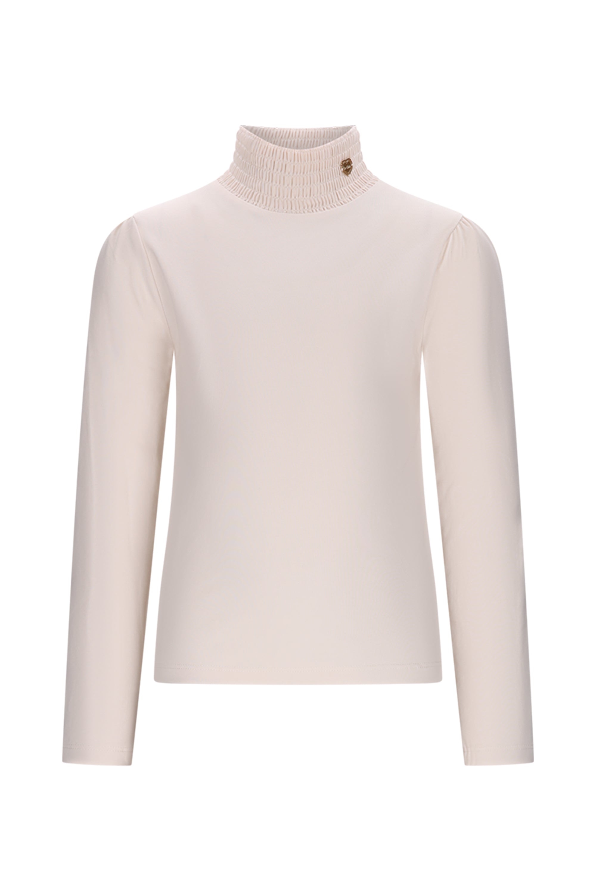 Le Chic♥ Nouchka ♥ T-Shirt Met Smock Kraag *Off-White*