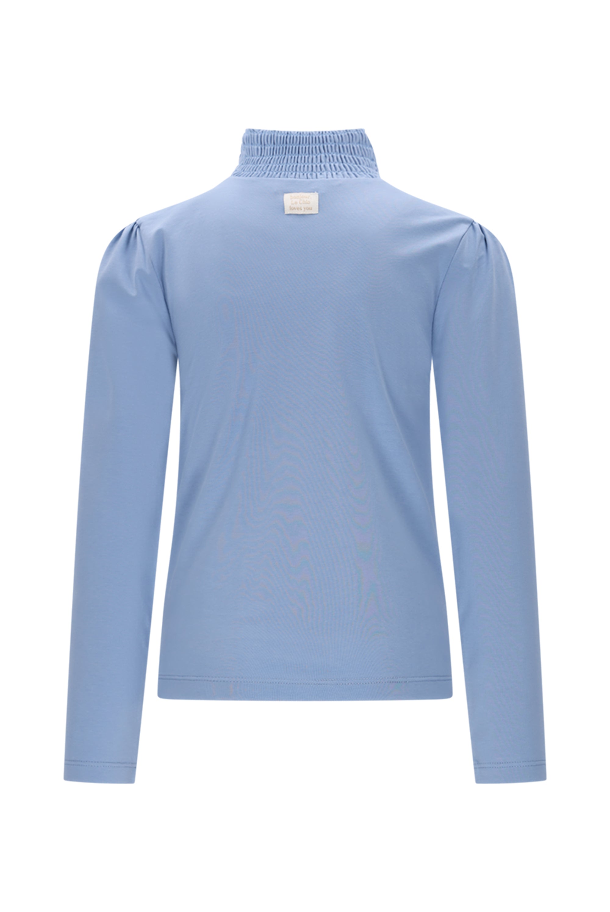 Le Chic♥ Nouchka ♥ T-Shirt Met Smock Kraag *Blauw*