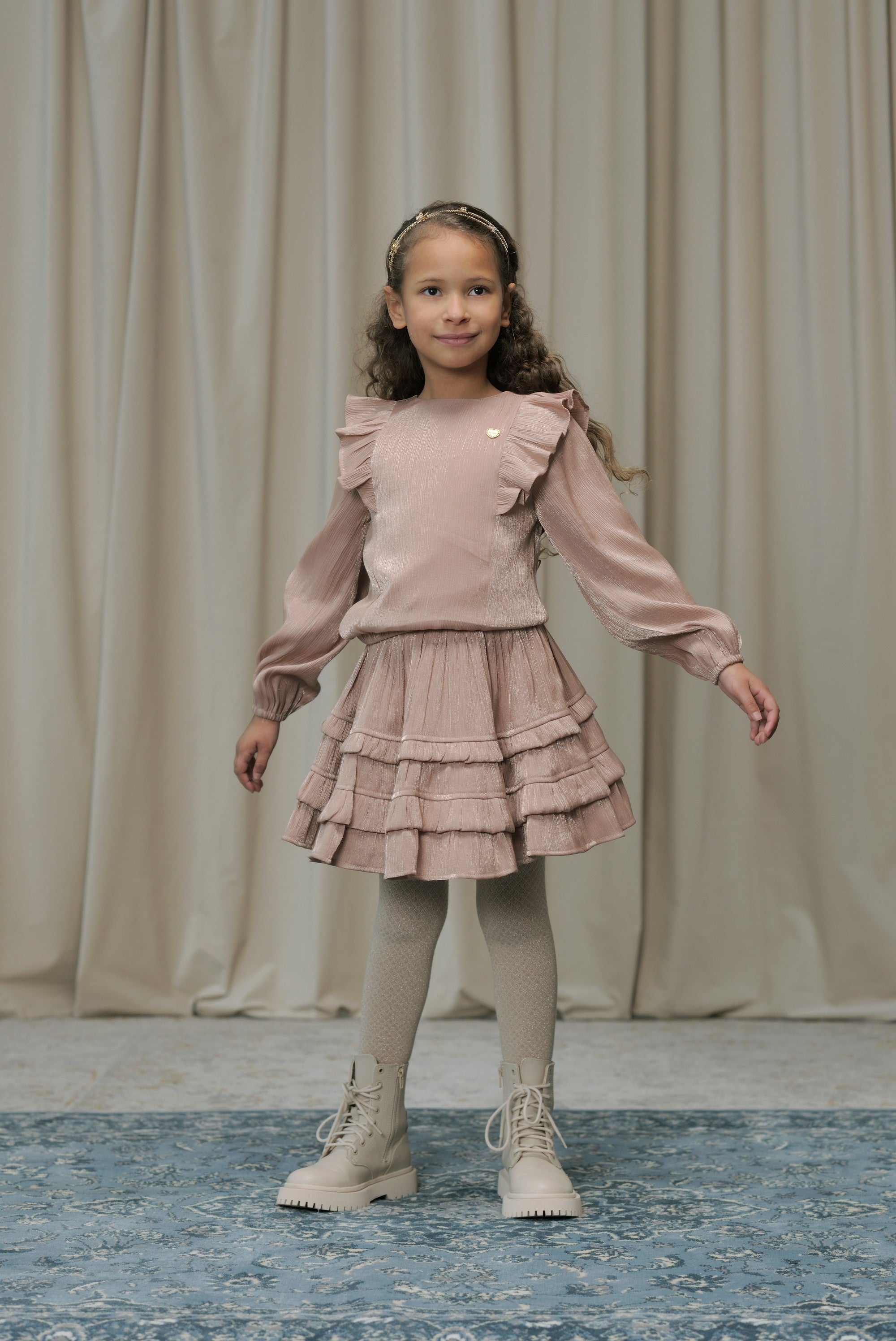 Le Chic♥ Thamsin ♥ Rok Met Ruches *Koper*