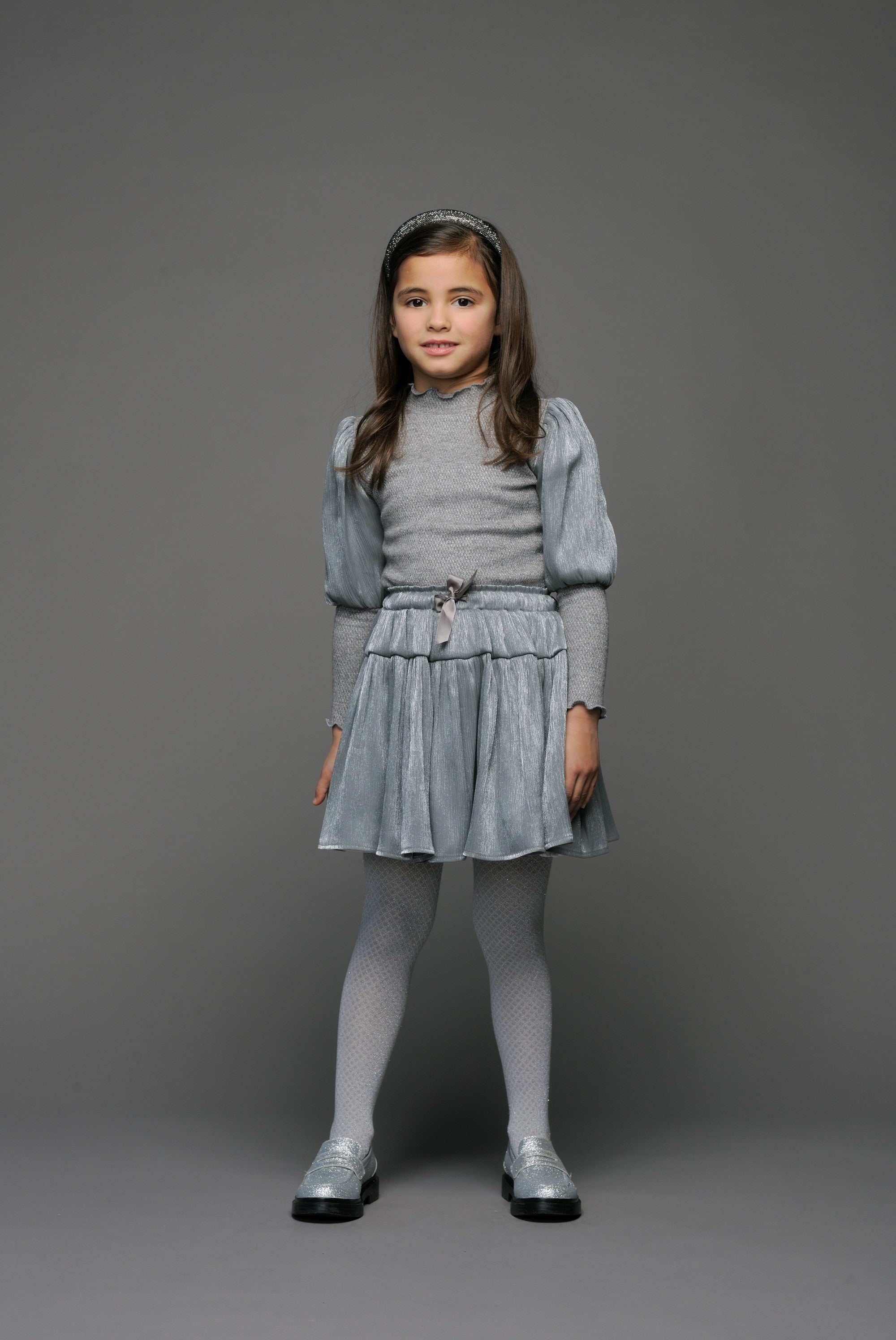 Le Chic♥ Treat ♥ Glanzende Rok *Grijs*