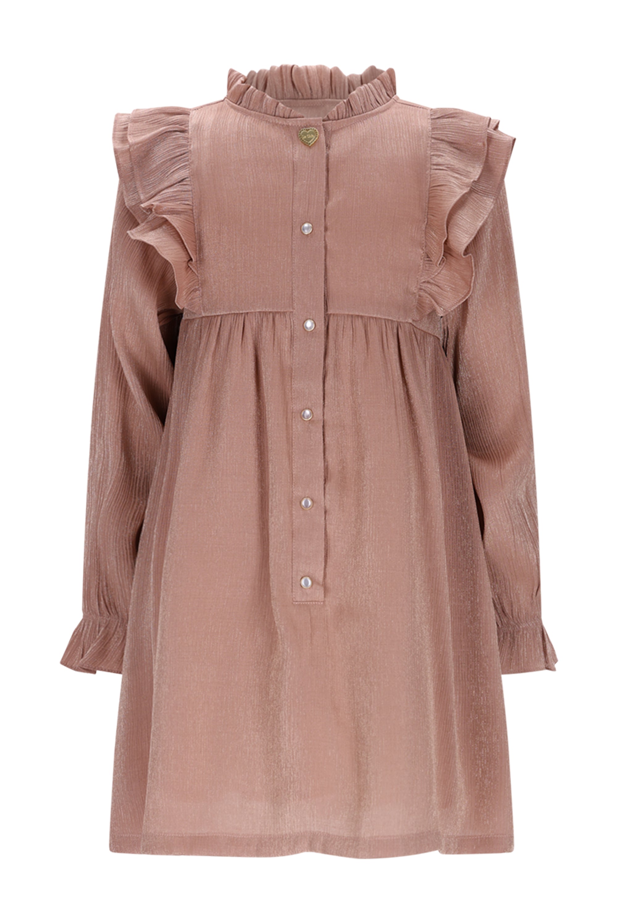 Le Chic♥ Skylar ♥ Jurk Met Ruches *Koper*