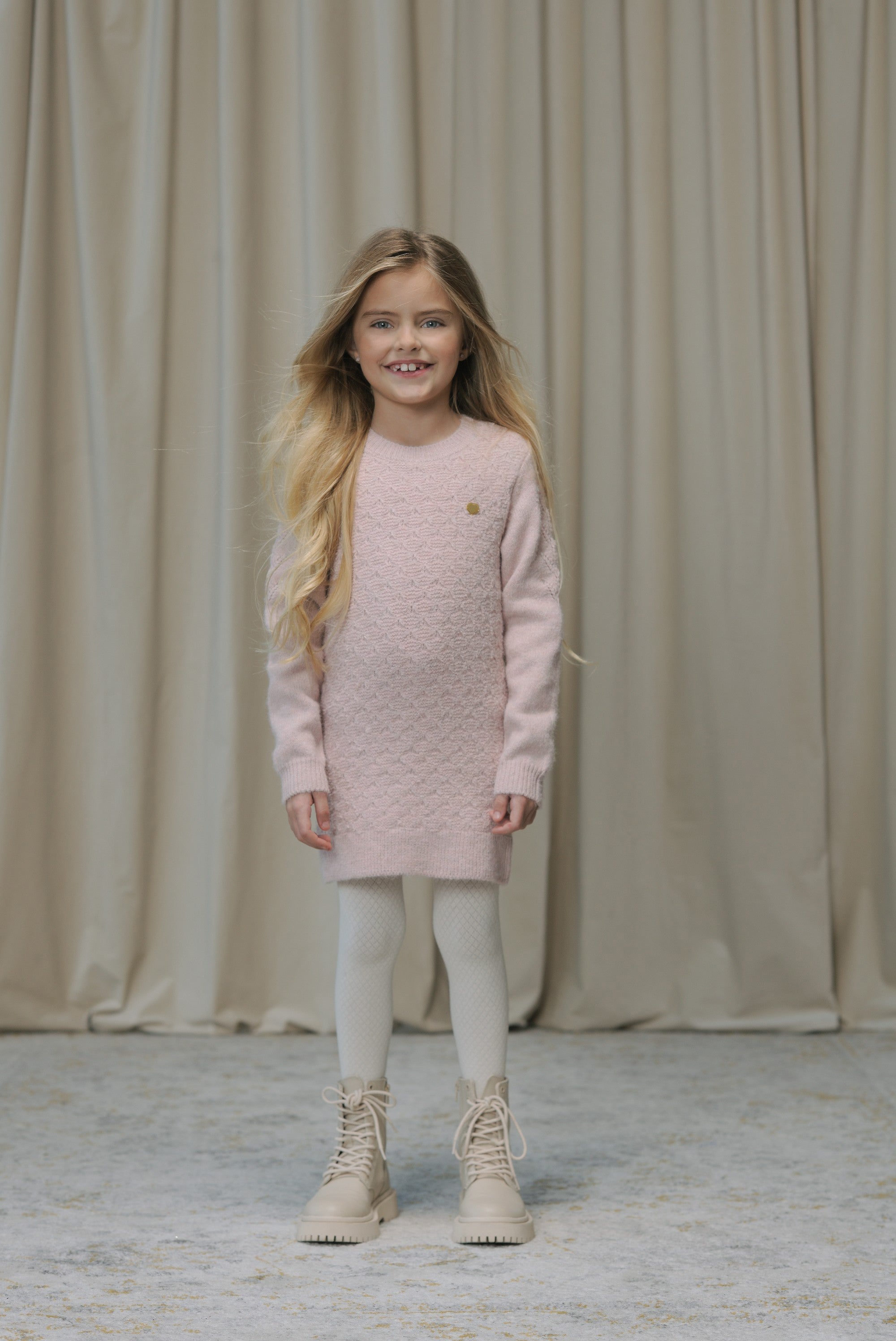 Le Chic♥ Saknita ♥ Gebreide Jurk *Roze*