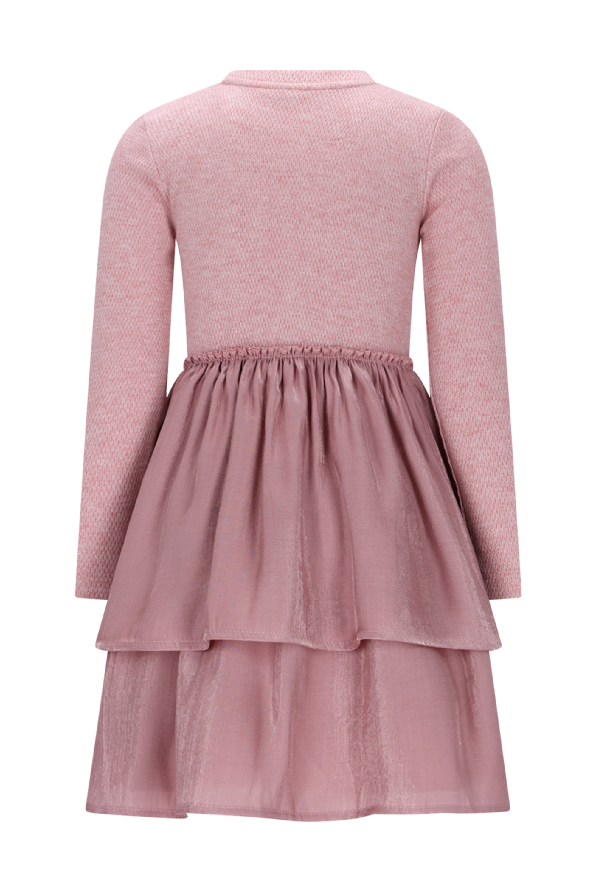 Le Chic♥ Simar ♥ Jurk Met Dubbele Rok *Roze*